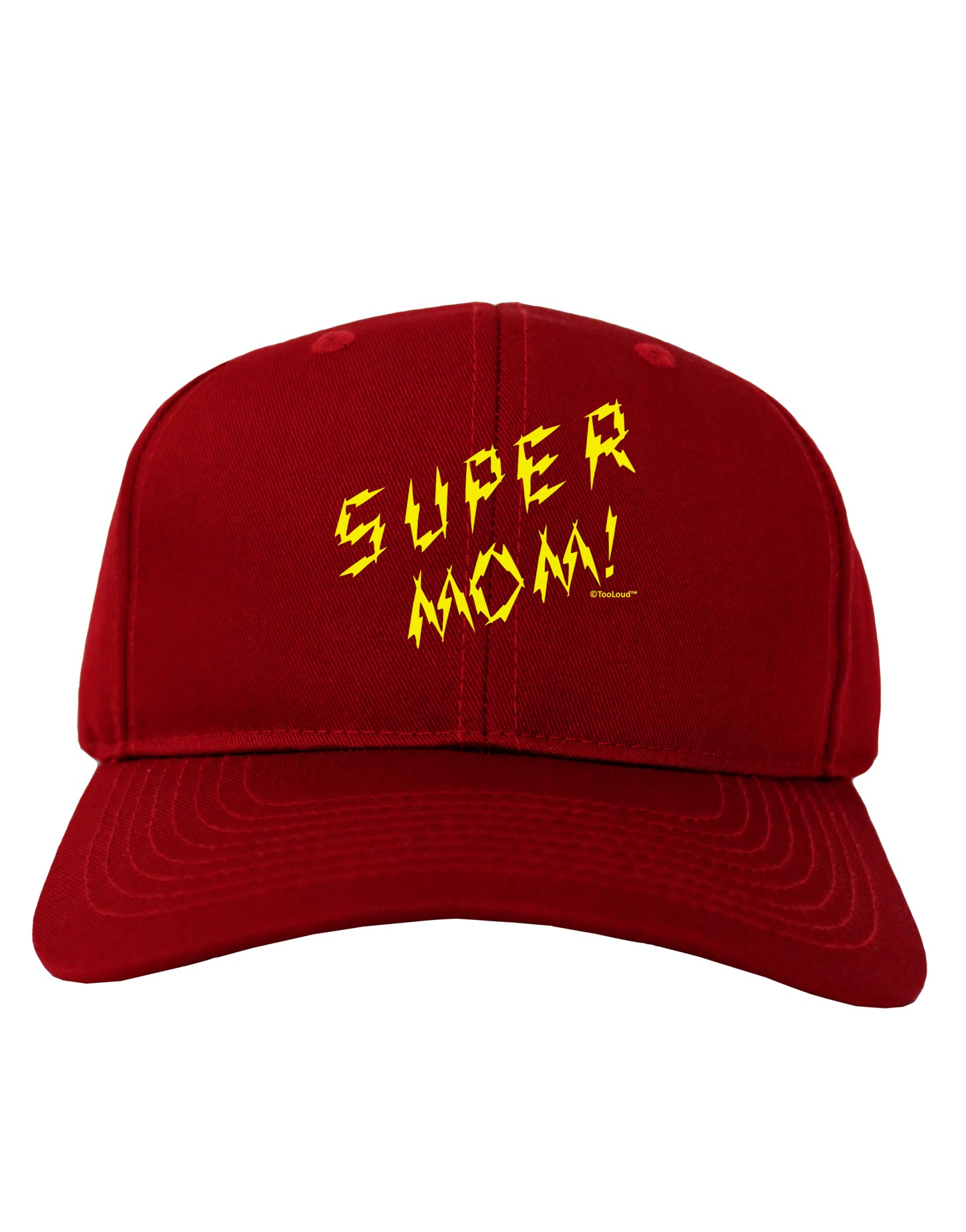 Super Mom - Lightening Bolt Design Adult Dark Baseball Cap Hat by TooLoud-Baseball Cap-TooLoud-Red-One Size-Davson Sales