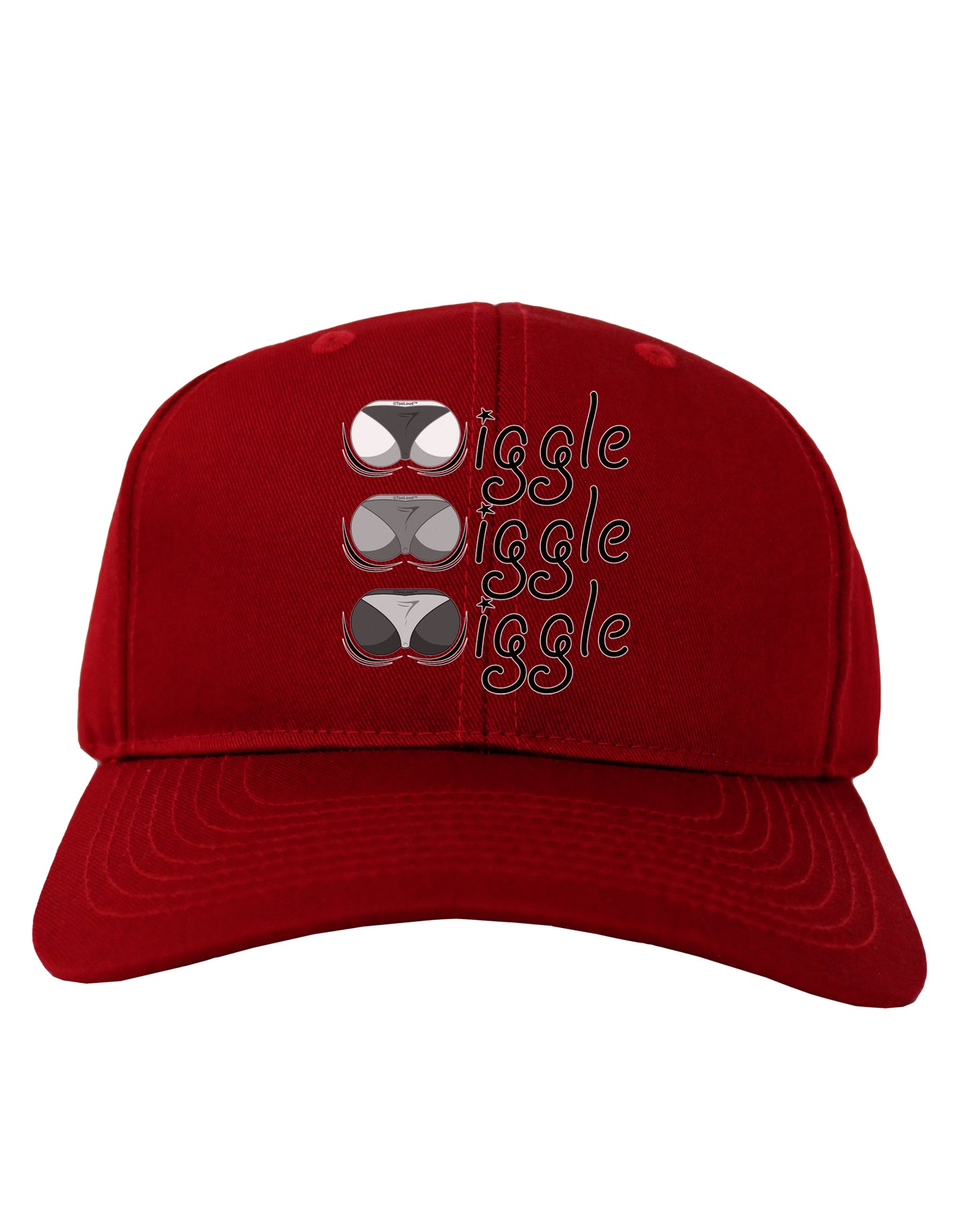 Wiggle Wiggle Wiggle - Twerk Adult Dark Baseball Cap Hat-Baseball Cap-TooLoud-Red-One Size-Davson Sales
