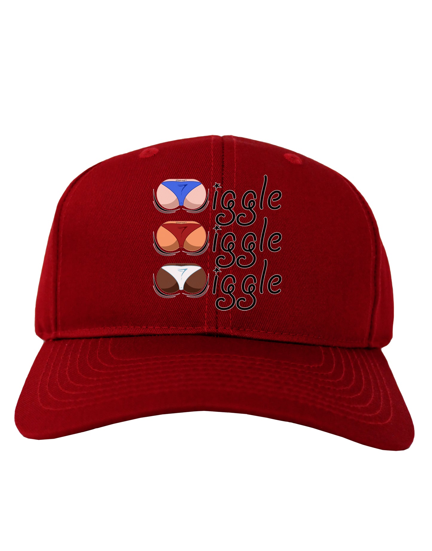 Wiggle Wiggle Wiggle - Twerk Color Adult Dark Baseball Cap Hat-Baseball Cap-TooLoud-Red-One Size-Davson Sales
