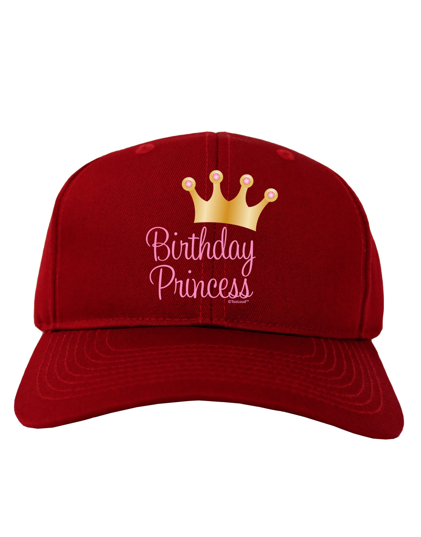 Birthday Princess - Tiara Adult Dark Baseball Cap Hat by TooLoud-Baseball Cap-TooLoud-Red-One Size-Davson Sales