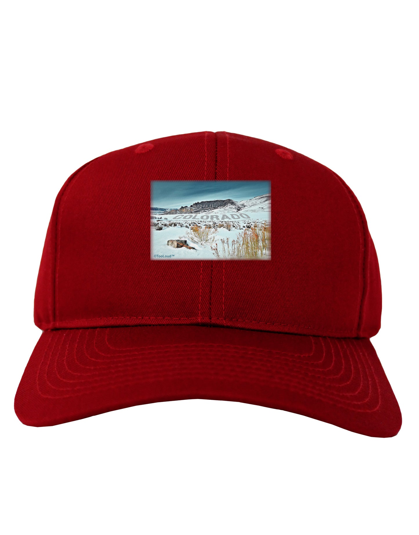 CO Snow Scene Text Adult Dark Baseball Cap Hat-Baseball Cap-TooLoud-Red-One Size-Davson Sales