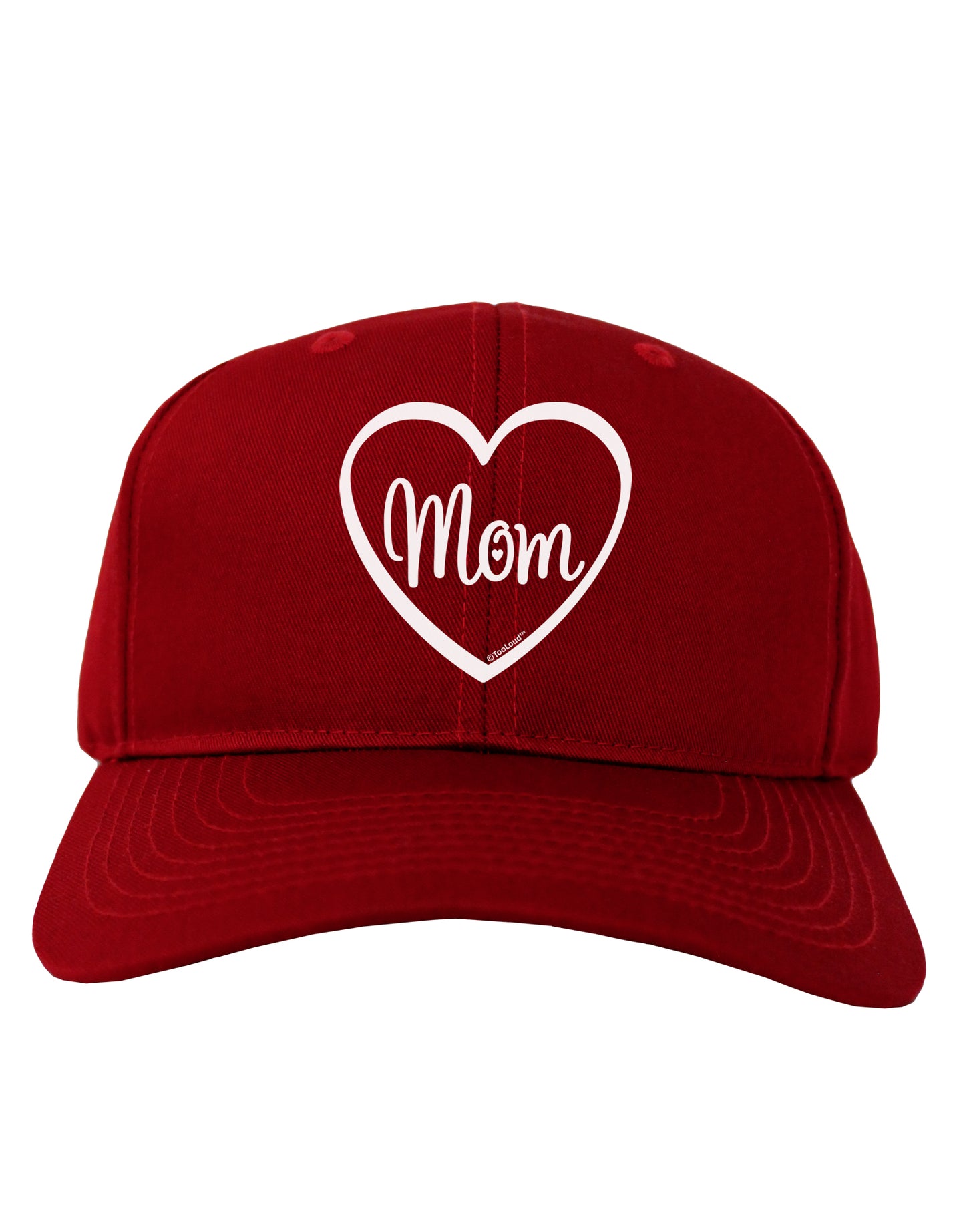 Mom Heart Design Adult Dark Baseball Cap Hat by TooLoud-Baseball Cap-TooLoud-Red-One Size-Davson Sales
