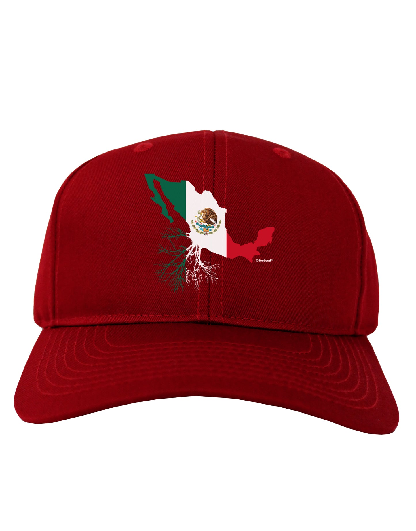 Mexican Roots - Mexico Outline Mexican Flag Adult Dark Baseball Cap Hat by TooLoud-Baseball Cap-TooLoud-Red-One Size-Davson Sales