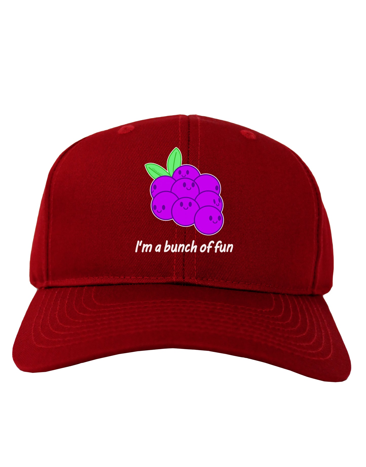 Grapes - I'm a Bunch of Fun Adult Dark Baseball Cap Hat-Baseball Cap-TooLoud-Red-One Size-Davson Sales