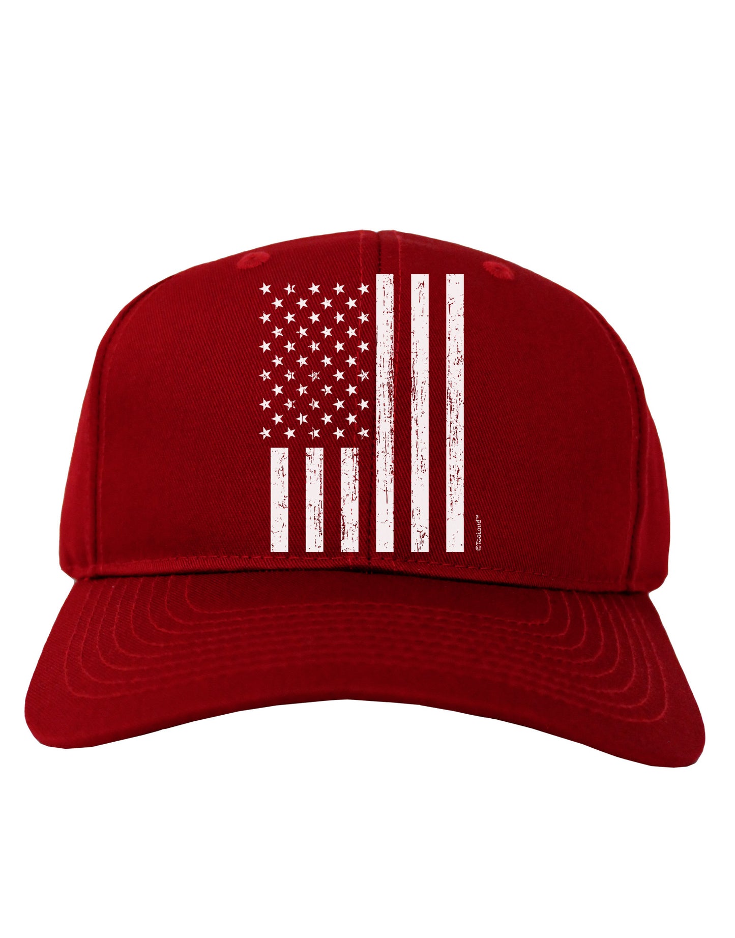 Stamp Style American Flag - Distressed Adult Dark Baseball Cap Hat by TooLoud-Baseball Cap-TooLoud-Red-One Size-Davson Sales