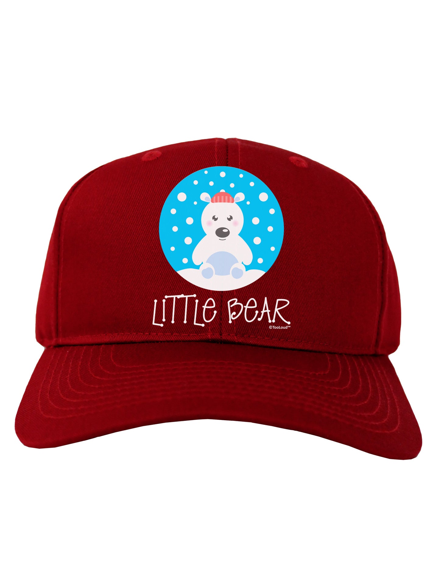 Matching Polar Bear Family - Little Bear Adult Dark Baseball Cap Hat by TooLoud-Baseball Cap-TooLoud-Red-One Size-Davson Sales
