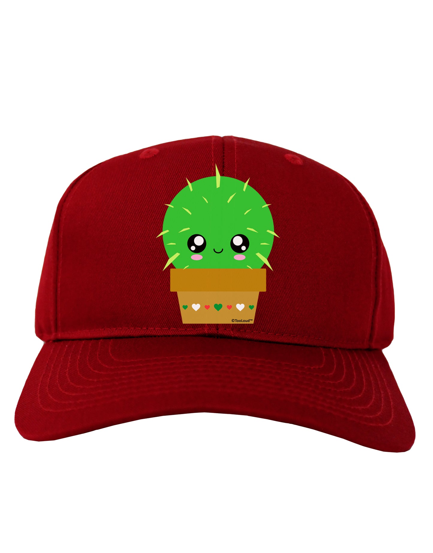 Cute Cactus Design Adult Dark Baseball Cap Hat by TooLoud-Baseball Cap-TooLoud-Red-One Size-Davson Sales