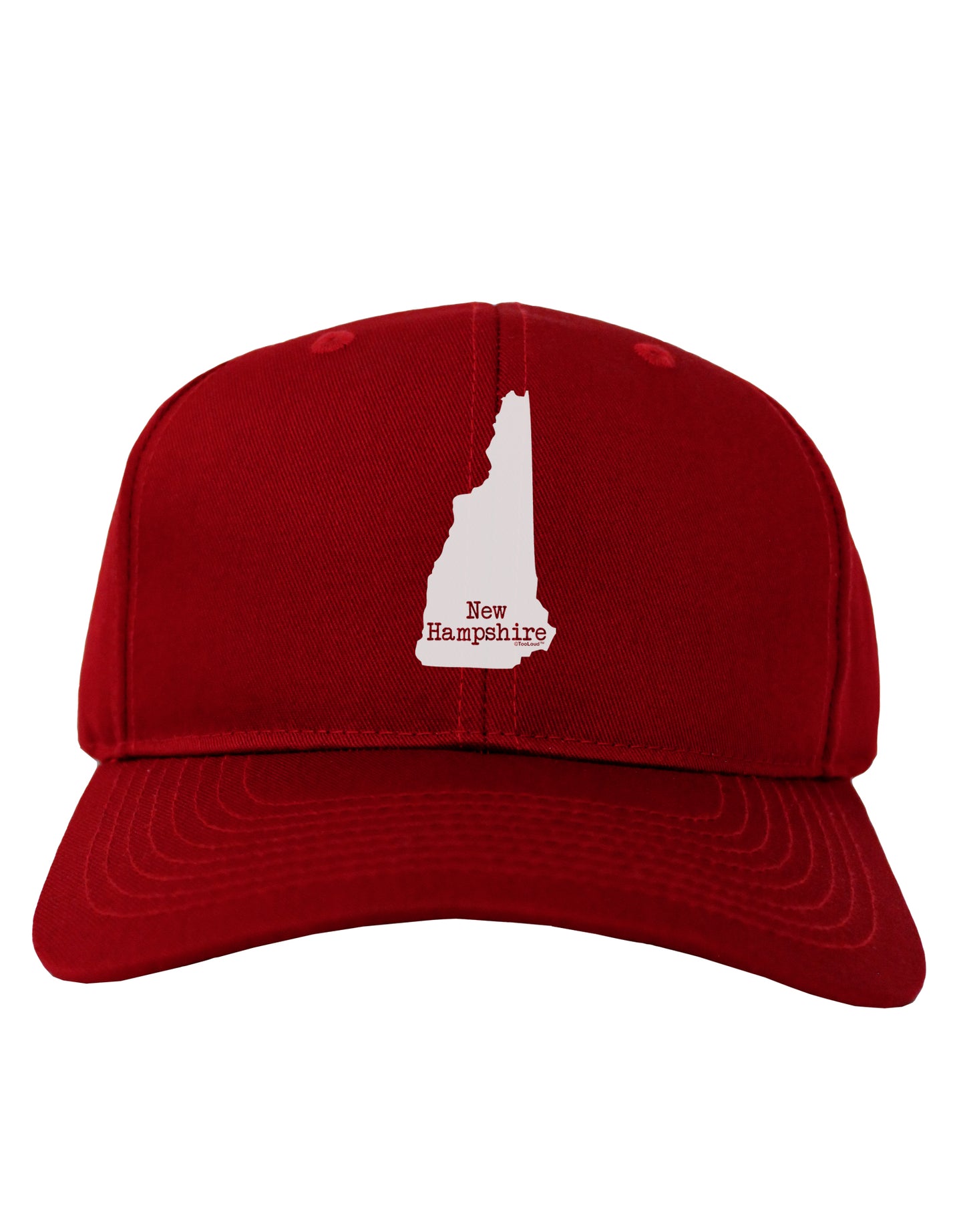 New Hampshire - United States Shape Adult Dark Baseball Cap Hat by TooLoud-Baseball Cap-TooLoud-Red-One Size-Davson Sales