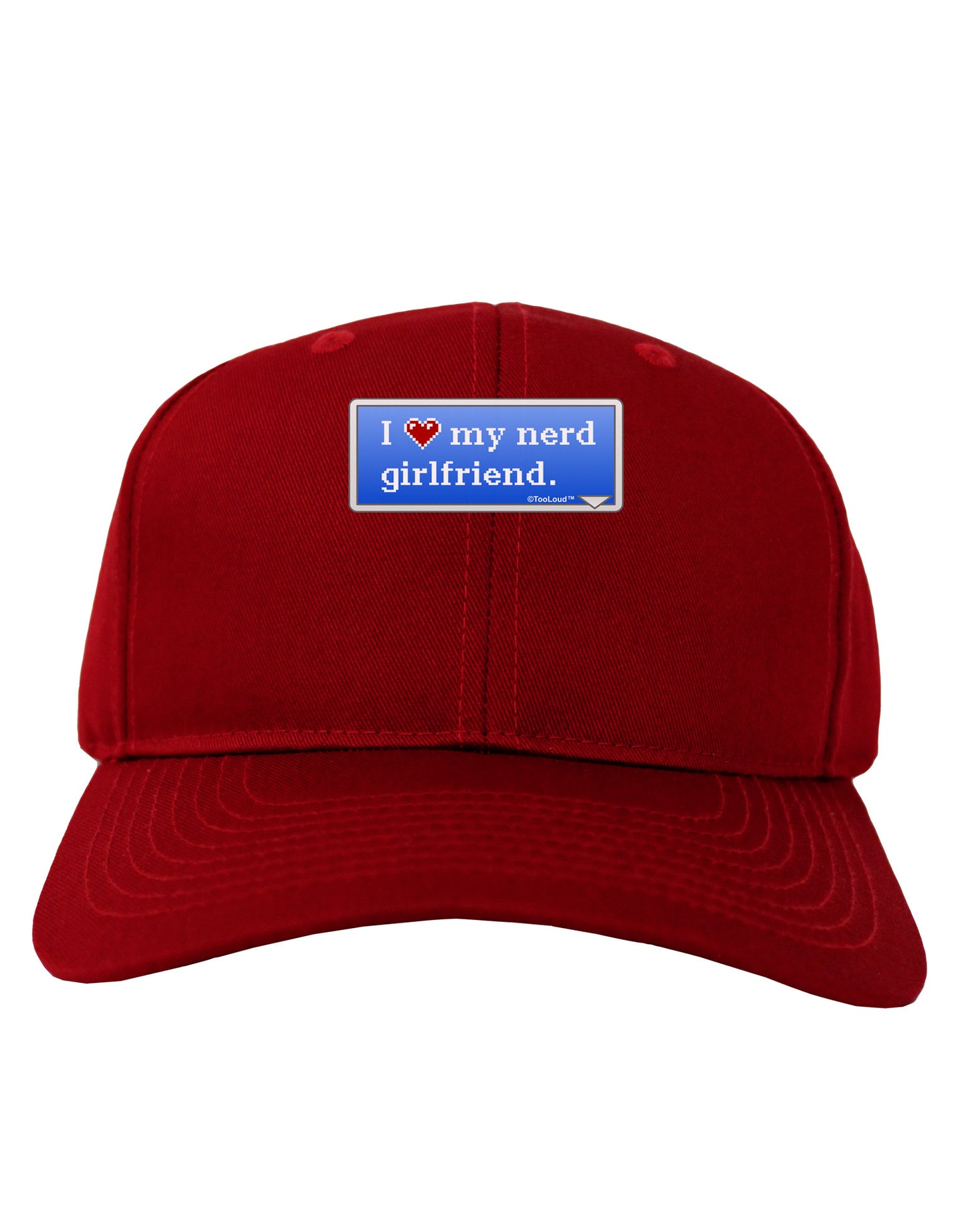 I Heart My Nerd Girlfriend - Retro Adult Dark Baseball Cap Hat by TooLoud-Baseball Cap-TooLoud-Red-One Size-Davson Sales