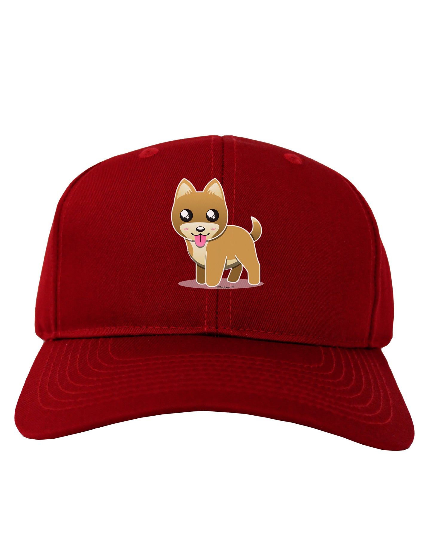 Kawaii Standing Puppy Adult Dark Baseball Cap Hat-Baseball Cap-TooLoud-Red-One Size-Davson Sales