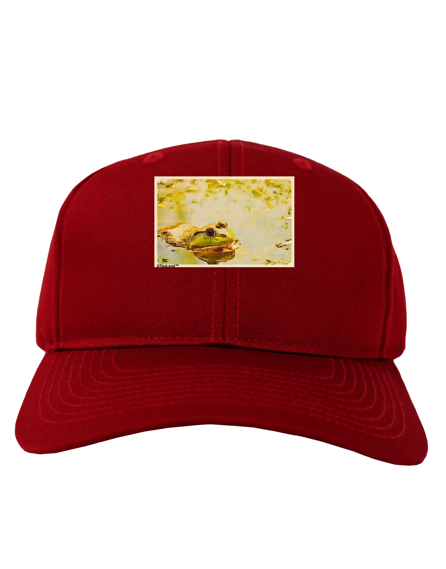 Bullfrog In Watercolor Adult Dark Baseball Cap Hat by TooLoud-Baseball Cap-TooLoud-Red-One Size-Davson Sales