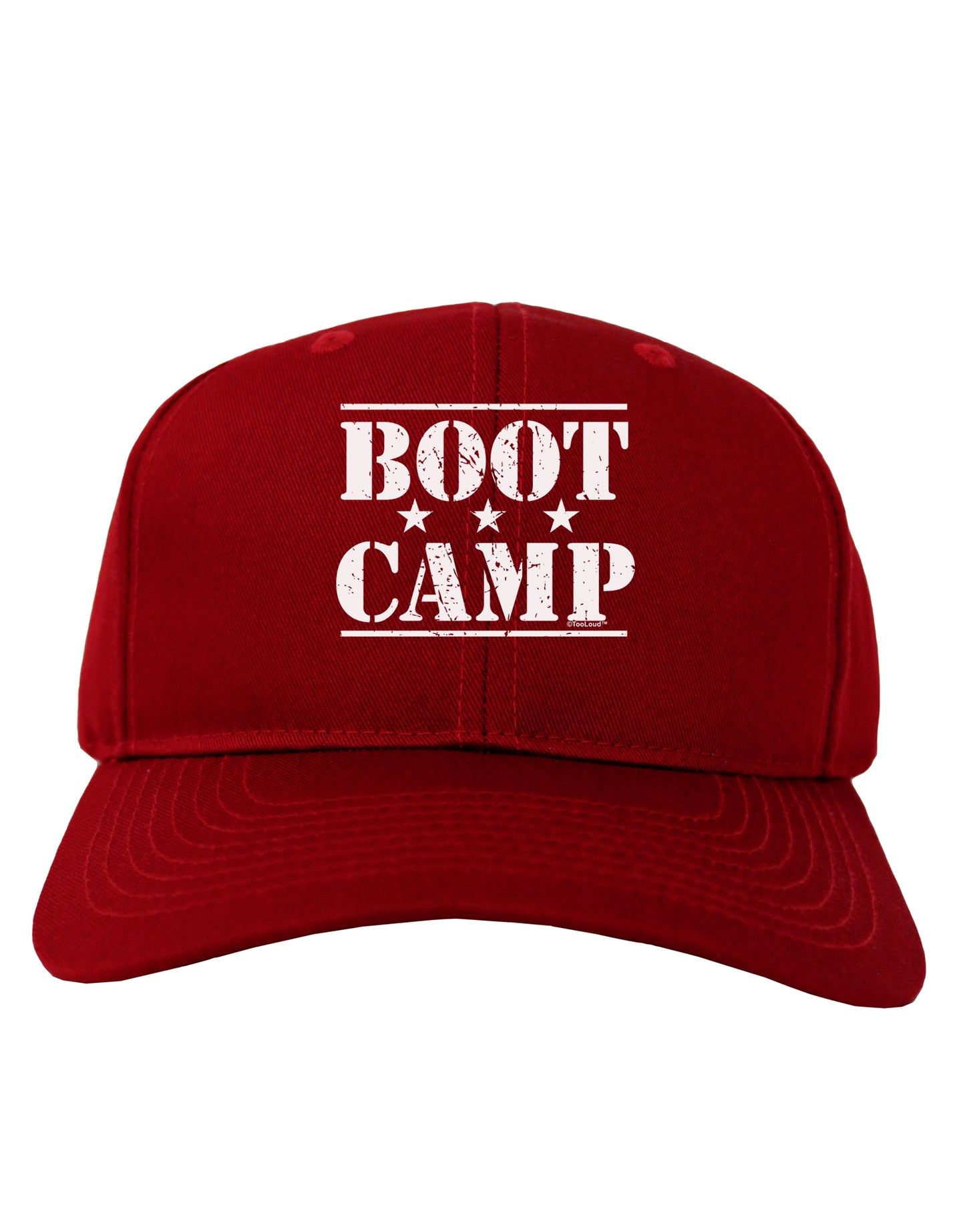 Bootcamp Large distressed Text Adult Dark Baseball Cap Hat-Baseball Cap-TooLoud-Red-One Size-Davson Sales