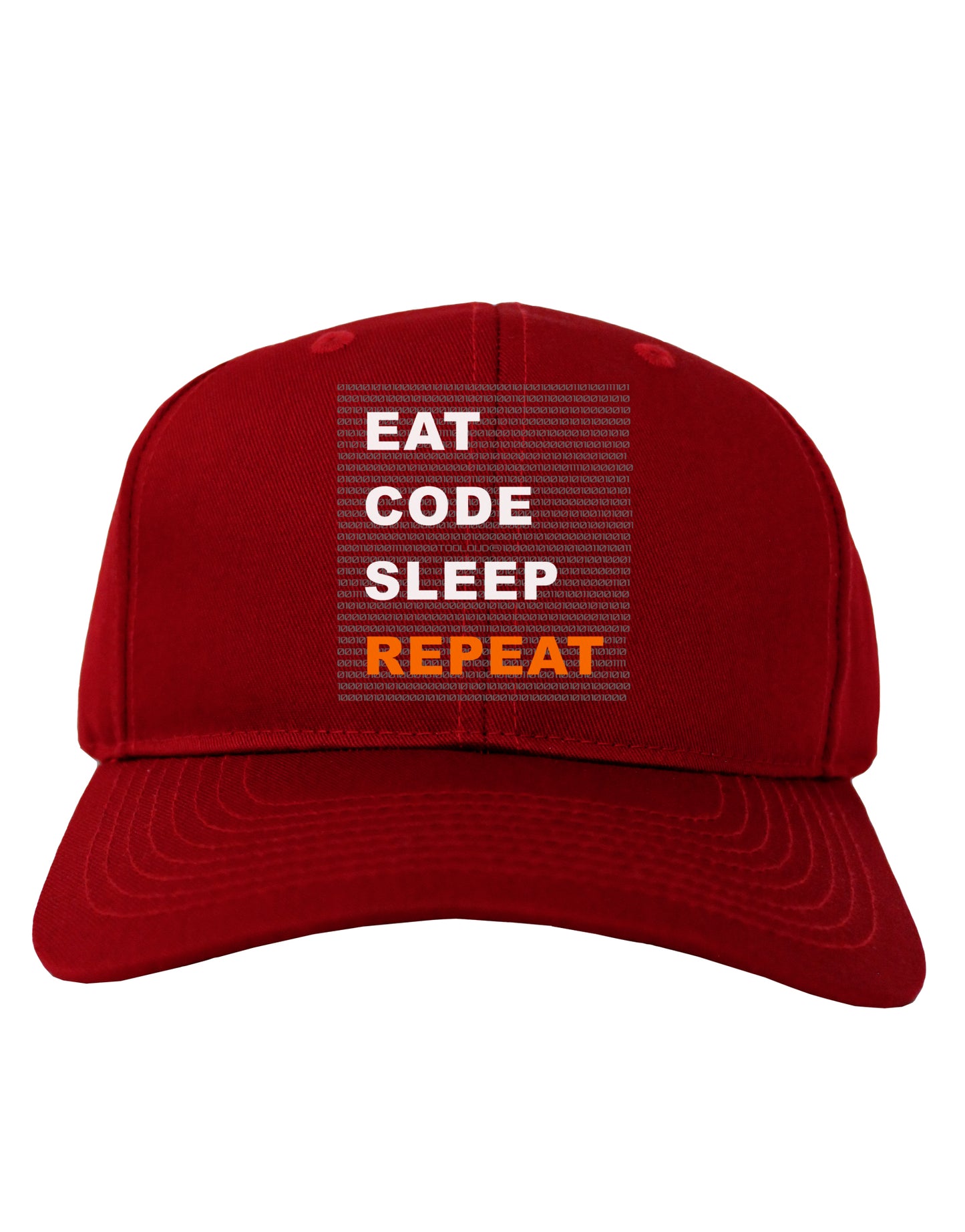 Eat Sleep Code Repeat Adult Dark Baseball Cap Hat by TooLoud-Baseball Cap-TooLoud-Red-One Size-Davson Sales