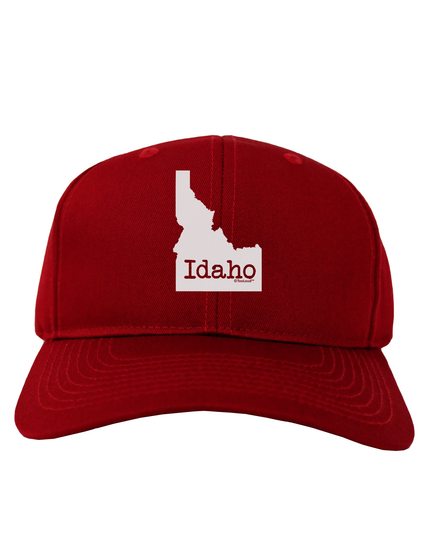 Idaho - United States Shape Adult Dark Baseball Cap Hat by TooLoud-Baseball Cap-TooLoud-Red-One Size-Davson Sales