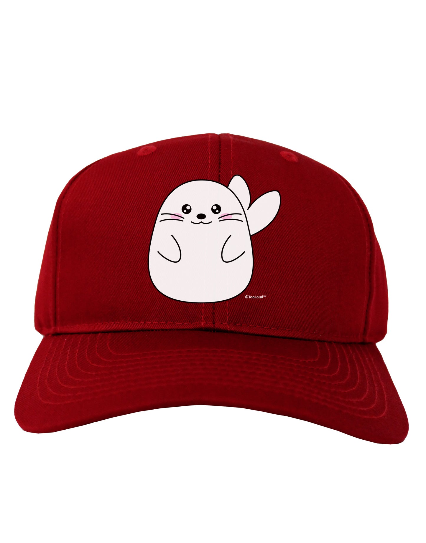 Cute Seal Adult Dark Baseball Cap Hat by TooLoud-Baseball Cap-TooLoud-Red-One Size-Davson Sales