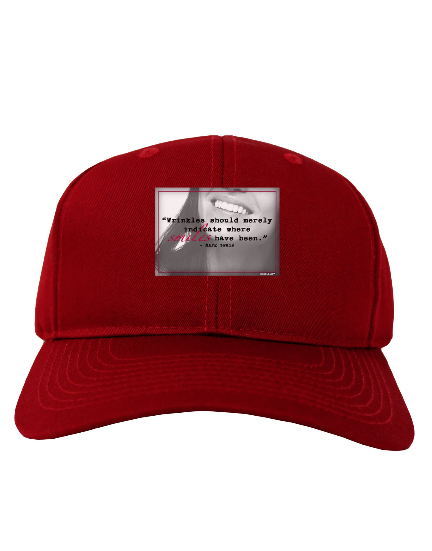 Where Smiles Mark Twain Adult Dark Baseball Cap Hat-Baseball Cap-TooLoud-Red-One Size-Davson Sales