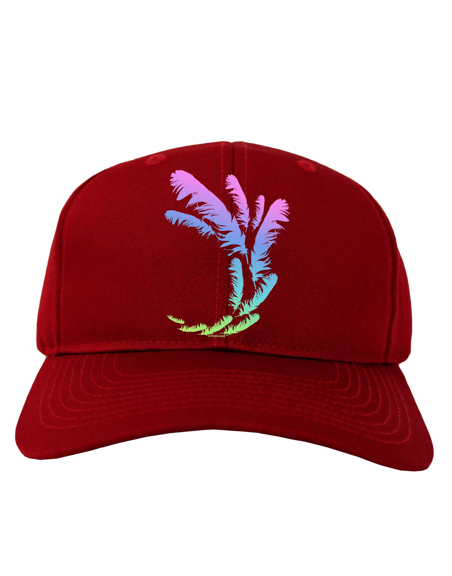 Tropical Feathers Adult Dark Baseball Cap Hat-Baseball Cap-TooLoud-Red-One Size-Davson Sales