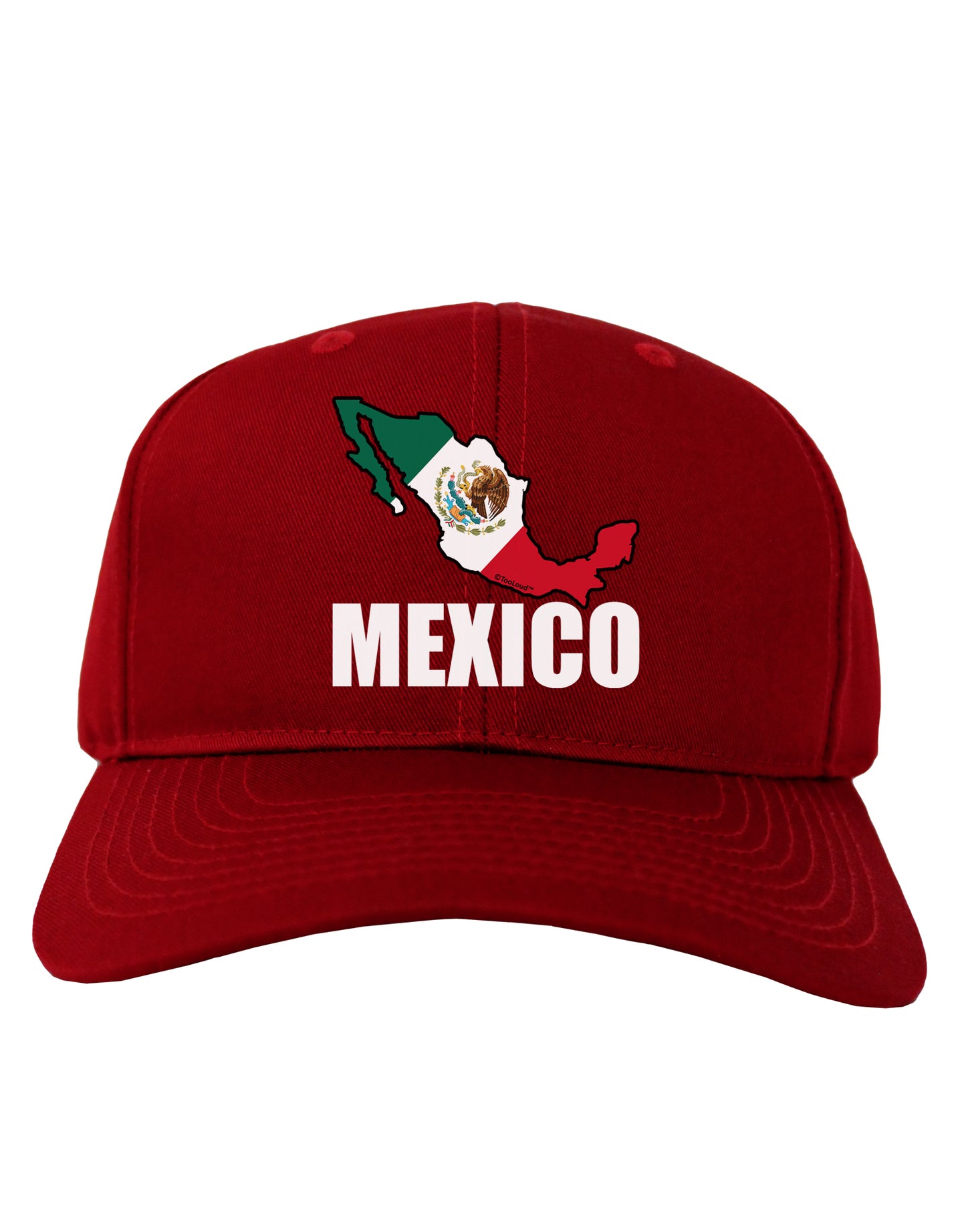 Mexico Outline - Mexican Flag - Mexico Text Adult Dark Baseball Cap Hat by TooLoud-Baseball Cap-TooLoud-Red-One Size-Davson Sales