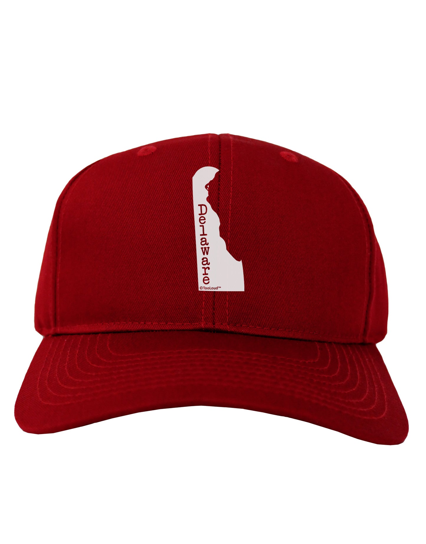 Delaware - United States Shape Adult Dark Baseball Cap Hat by TooLoud-Baseball Cap-TooLoud-Red-One Size-Davson Sales