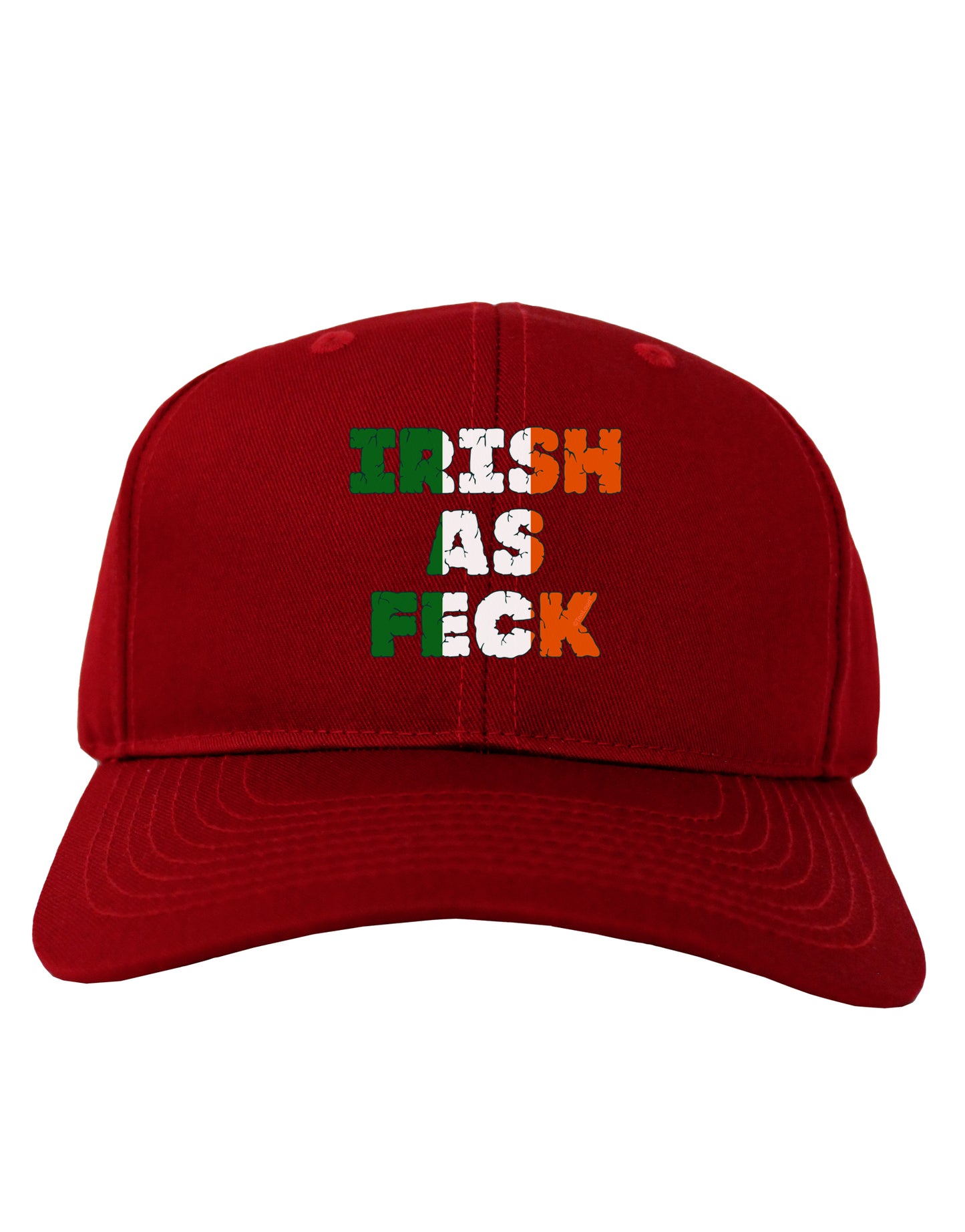 Irish As Feck Funny Adult Dark Baseball Cap Hat by TooLoud-Baseball Cap-TooLoud-Red-One Size-Davson Sales
