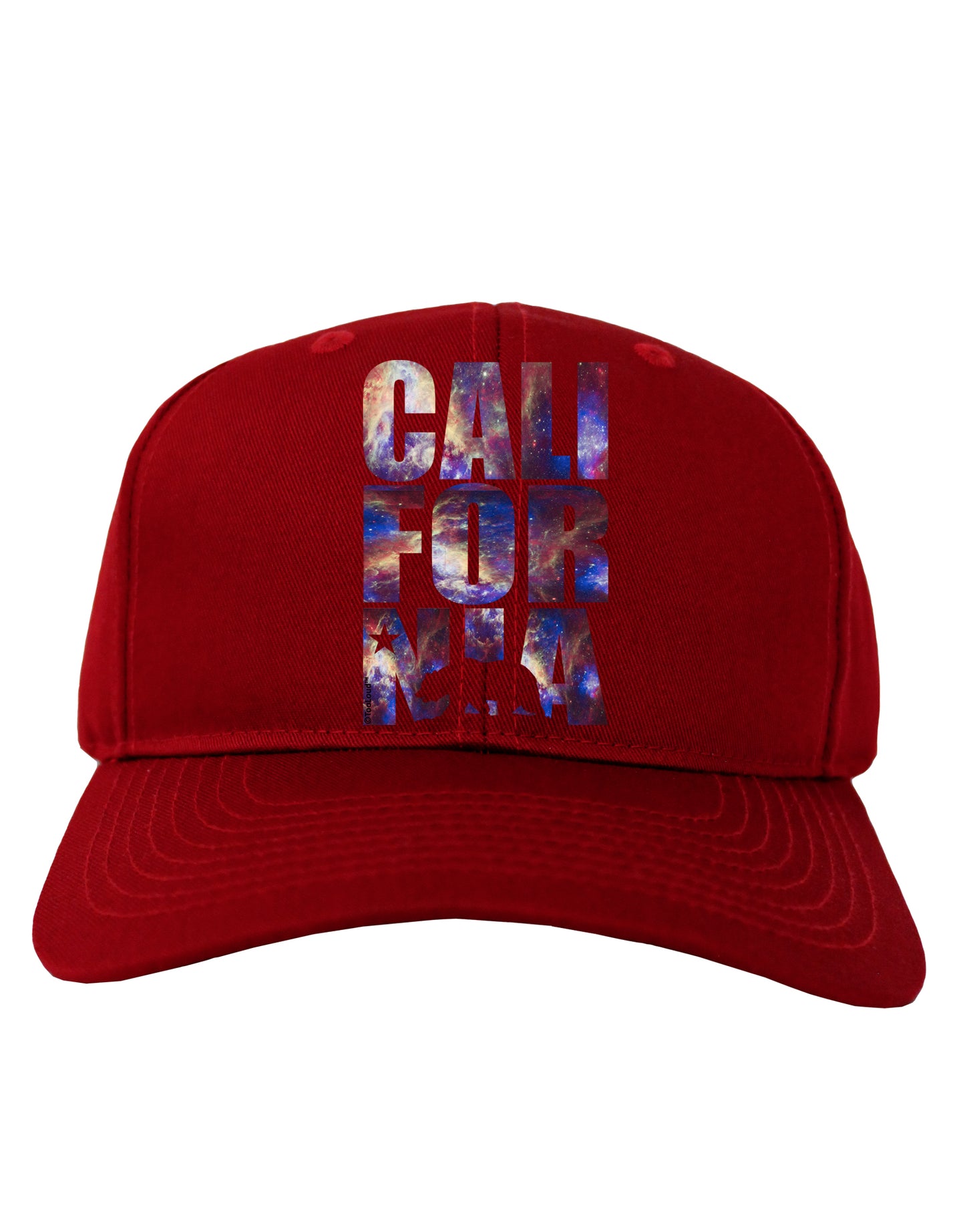 California Republic Design - Space Nebula Print Adult Dark Baseball Cap Hat by TooLoud-Baseball Cap-TooLoud-Red-One Size-Davson Sales