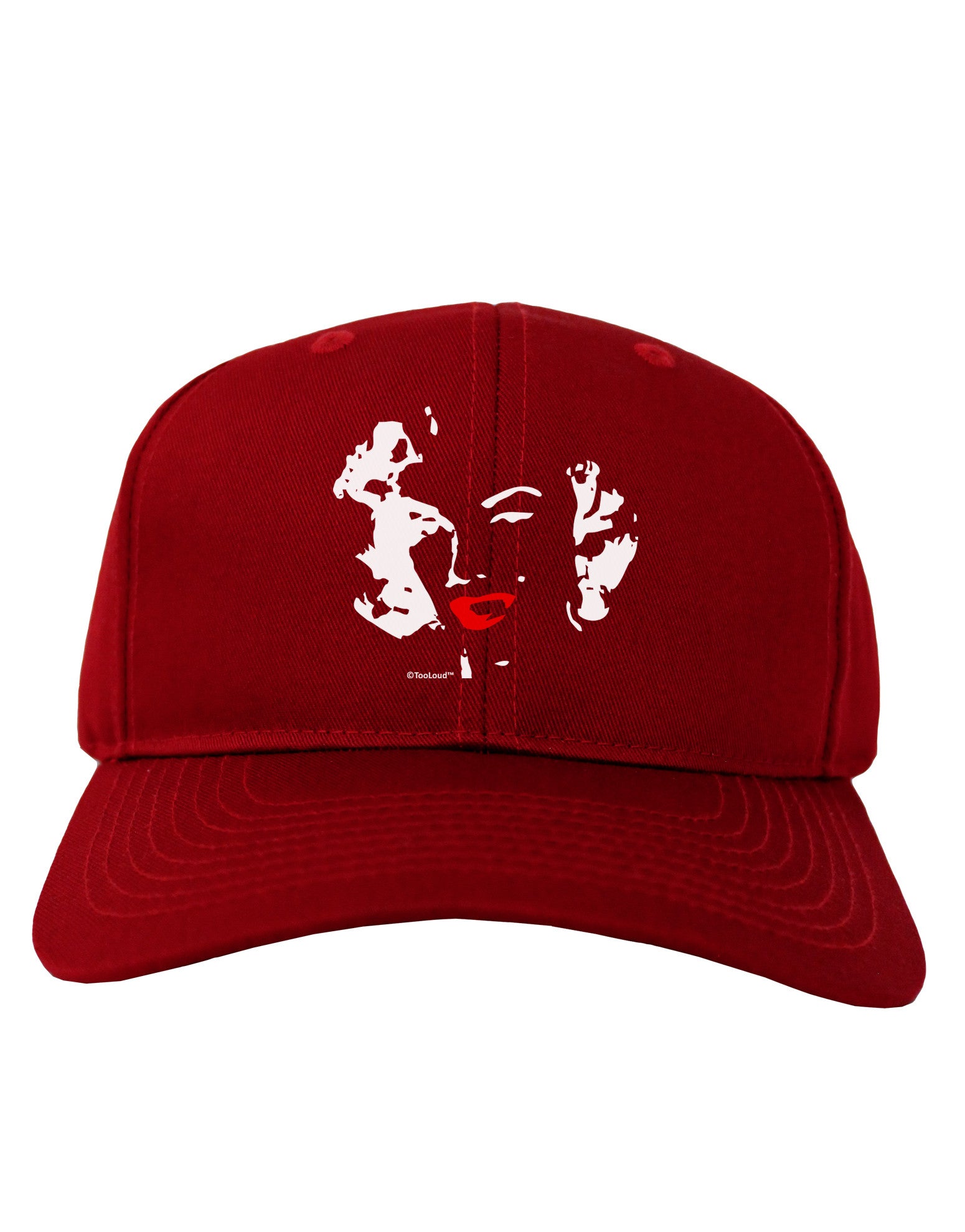Marilyn Monroe Cutout Design Red Lips Adult Dark Baseball Cap Hat by TooLoud-Baseball Cap-TooLoud-Red-One Size-Davson Sales