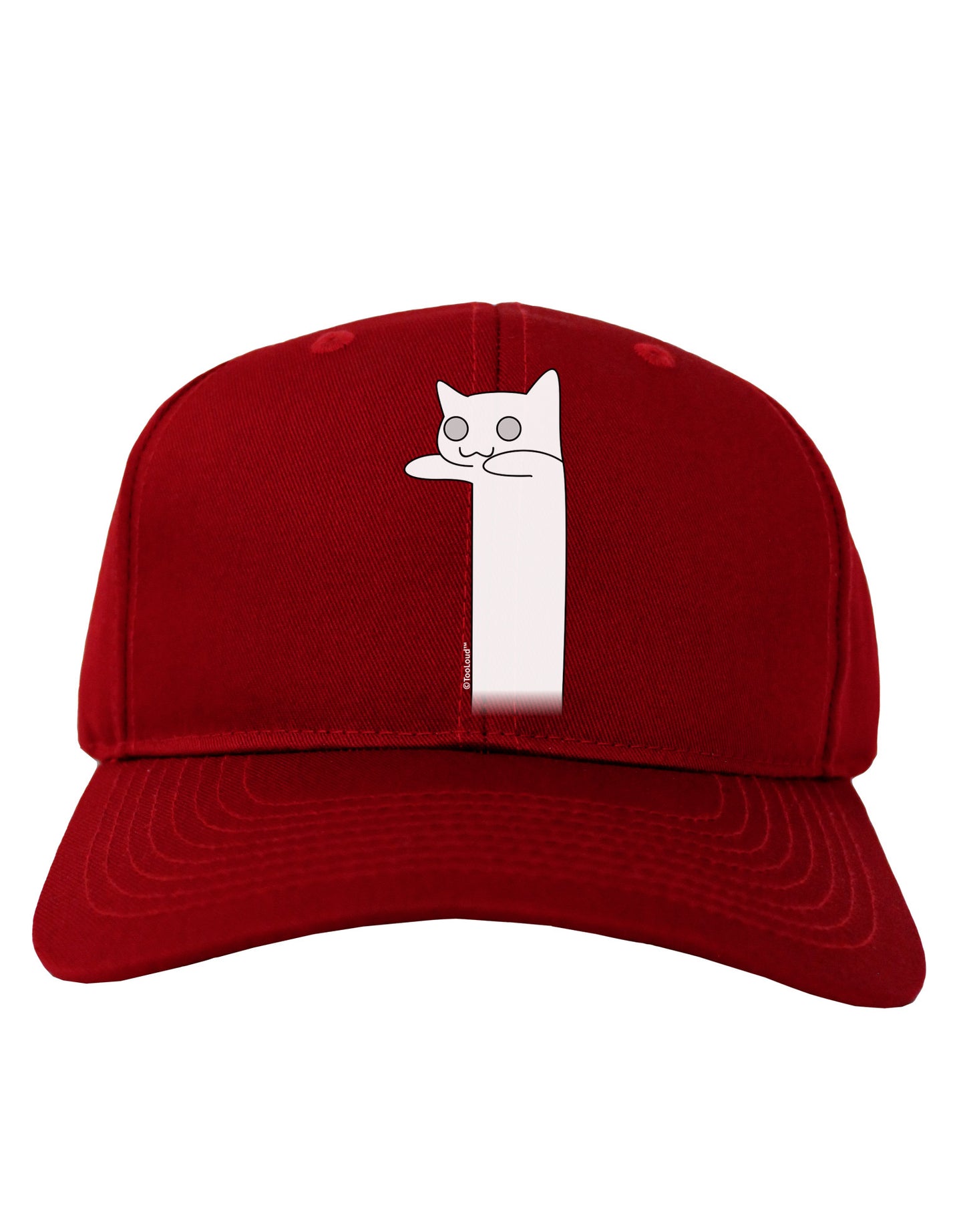 Longcat - Internet Humor Adult Dark Baseball Cap Hat by TooLoud-Baseball Cap-TooLoud-Red-One Size-Davson Sales