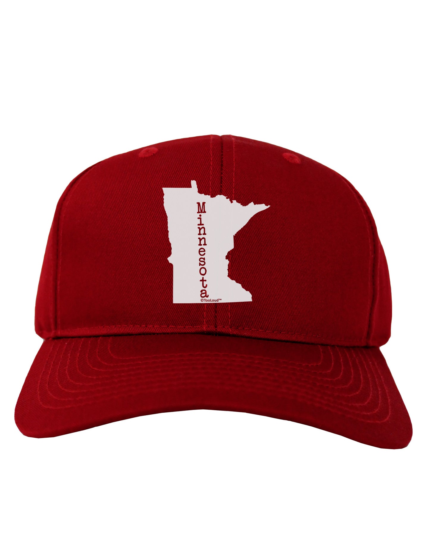 Minnesota - United States Shape Adult Dark Baseball Cap Hat-Baseball Cap-TooLoud-Red-One Size-Davson Sales