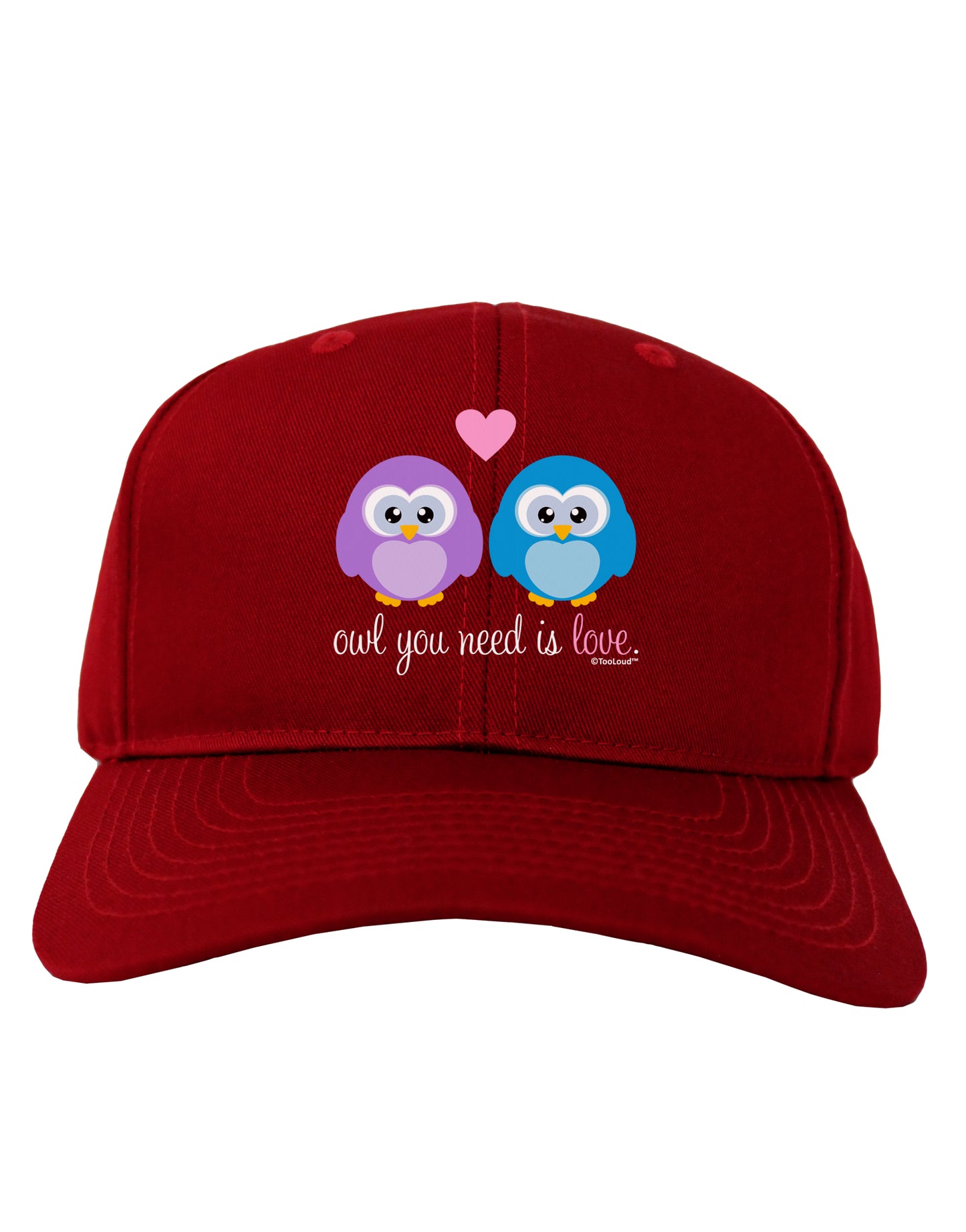 Owl You Need Is Love Adult Dark Baseball Cap Hat by TooLoud-Baseball Cap-TooLoud-Red-One Size-Davson Sales