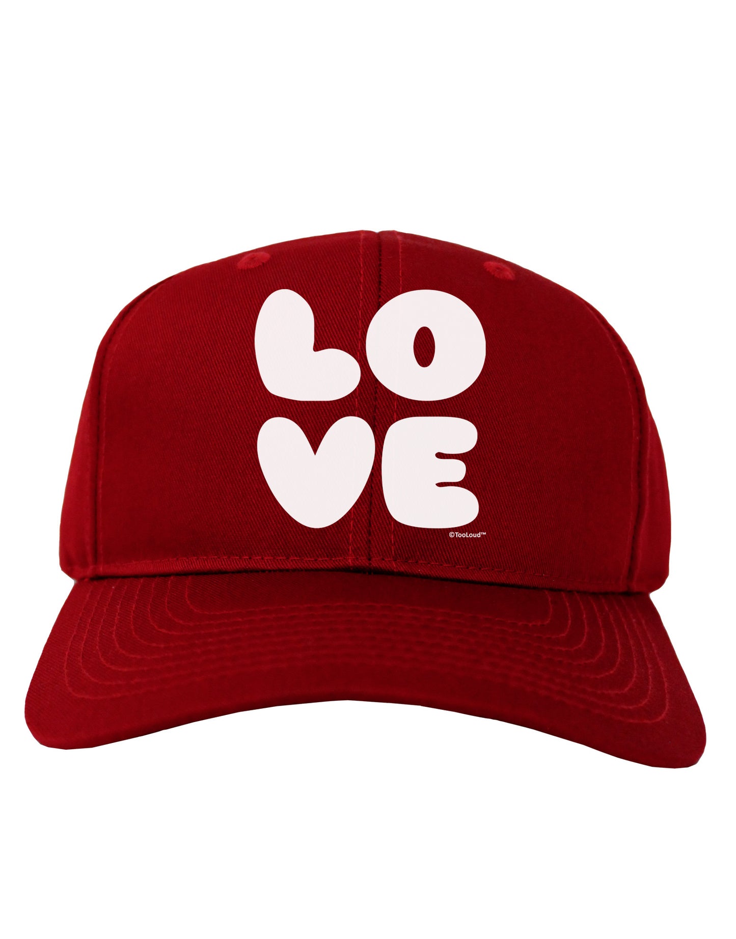 LOVE Text Adult Dark Baseball Cap Hat by TooLoud-Baseball Cap-TooLoud-Red-One Size-Davson Sales