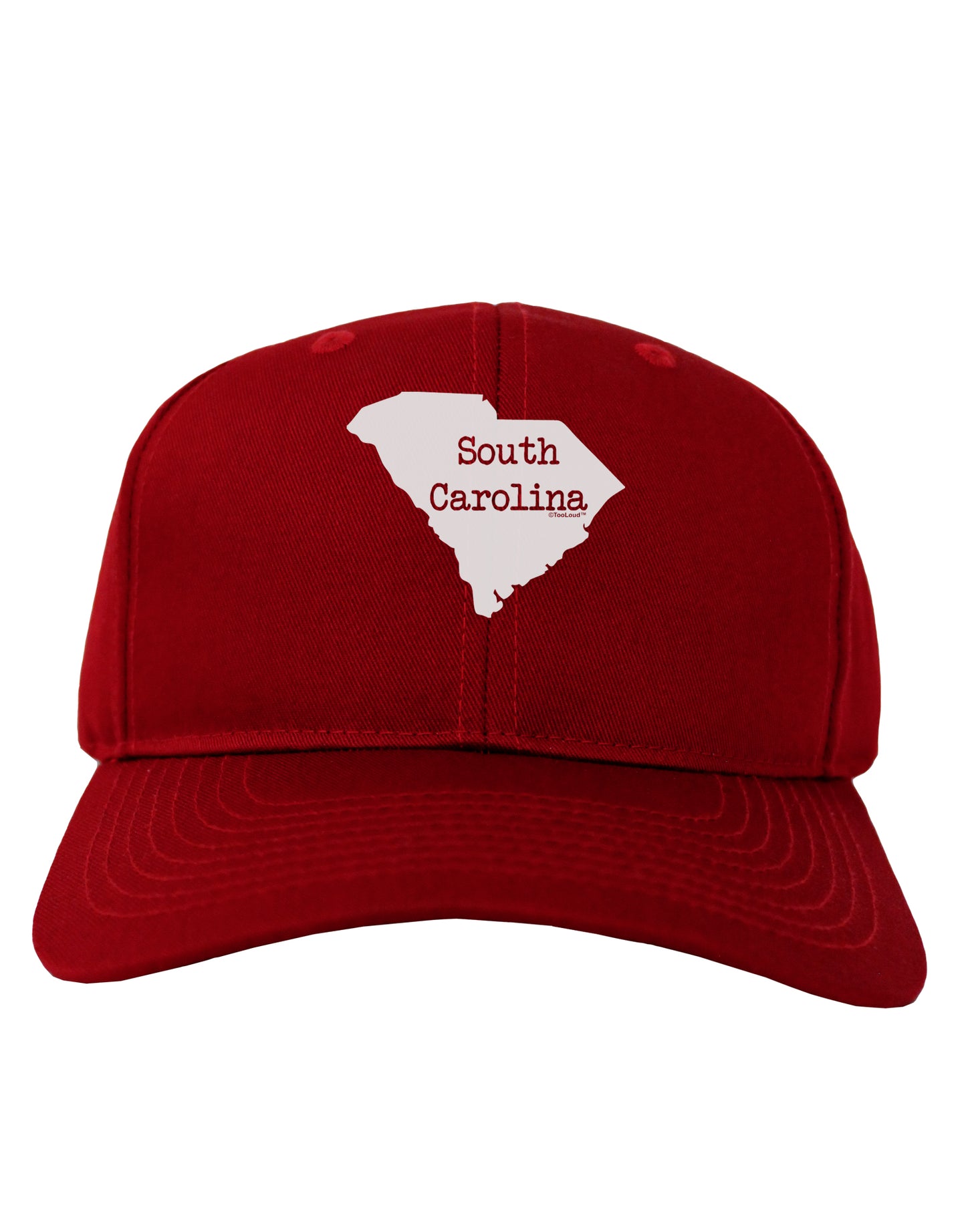 South Carolina - United States Shape Adult Dark Baseball Cap Hat by TooLoud-Baseball Cap-TooLoud-Red-One Size-Davson Sales