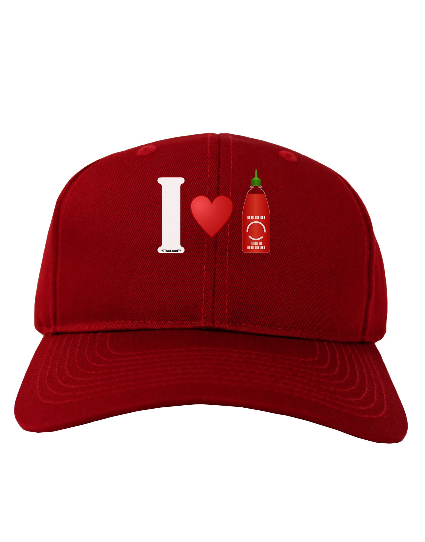 I Heart Sriracha Design Adult Dark Baseball Cap Hat by TooLoud-Baseball Cap-TooLoud-Red-One Size-Davson Sales