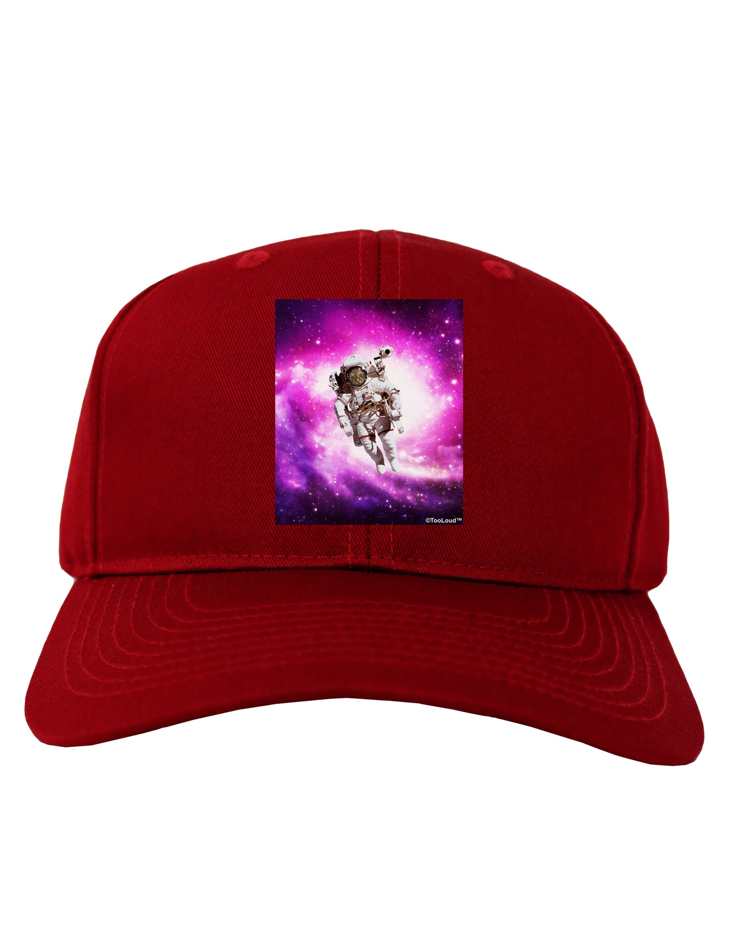 Astronaut Cat Adult Dark Baseball Cap Hat-Baseball Cap-TooLoud-Red-One Size-Davson Sales