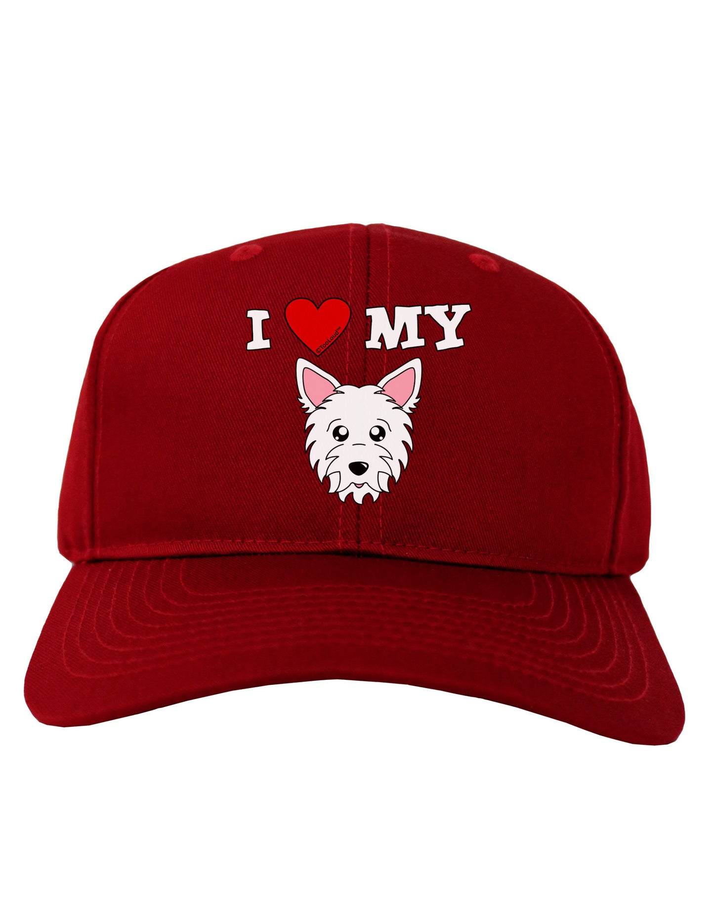 I Heart My - Cute Westie Dog Adult Dark Baseball Cap Hat by TooLoud-Baseball Cap-TooLoud-Red-One Size-Davson Sales