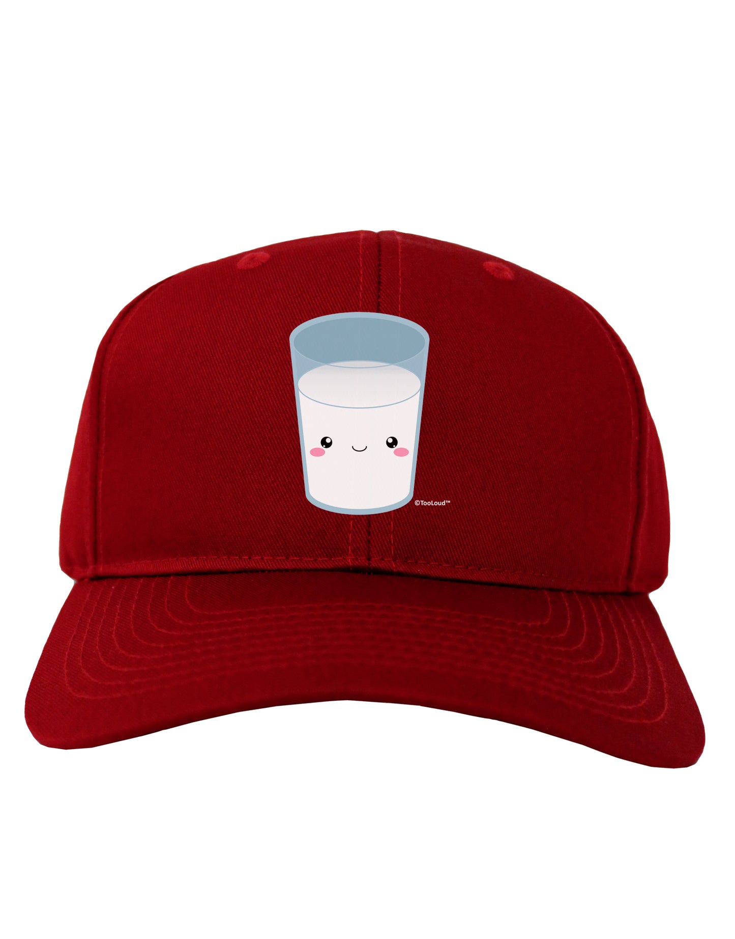 Cute Matching Milk and Cookie Design - Milk Adult Dark Baseball Cap Hat by TooLoud-Baseball Cap-TooLoud-Red-One Size-Davson Sales