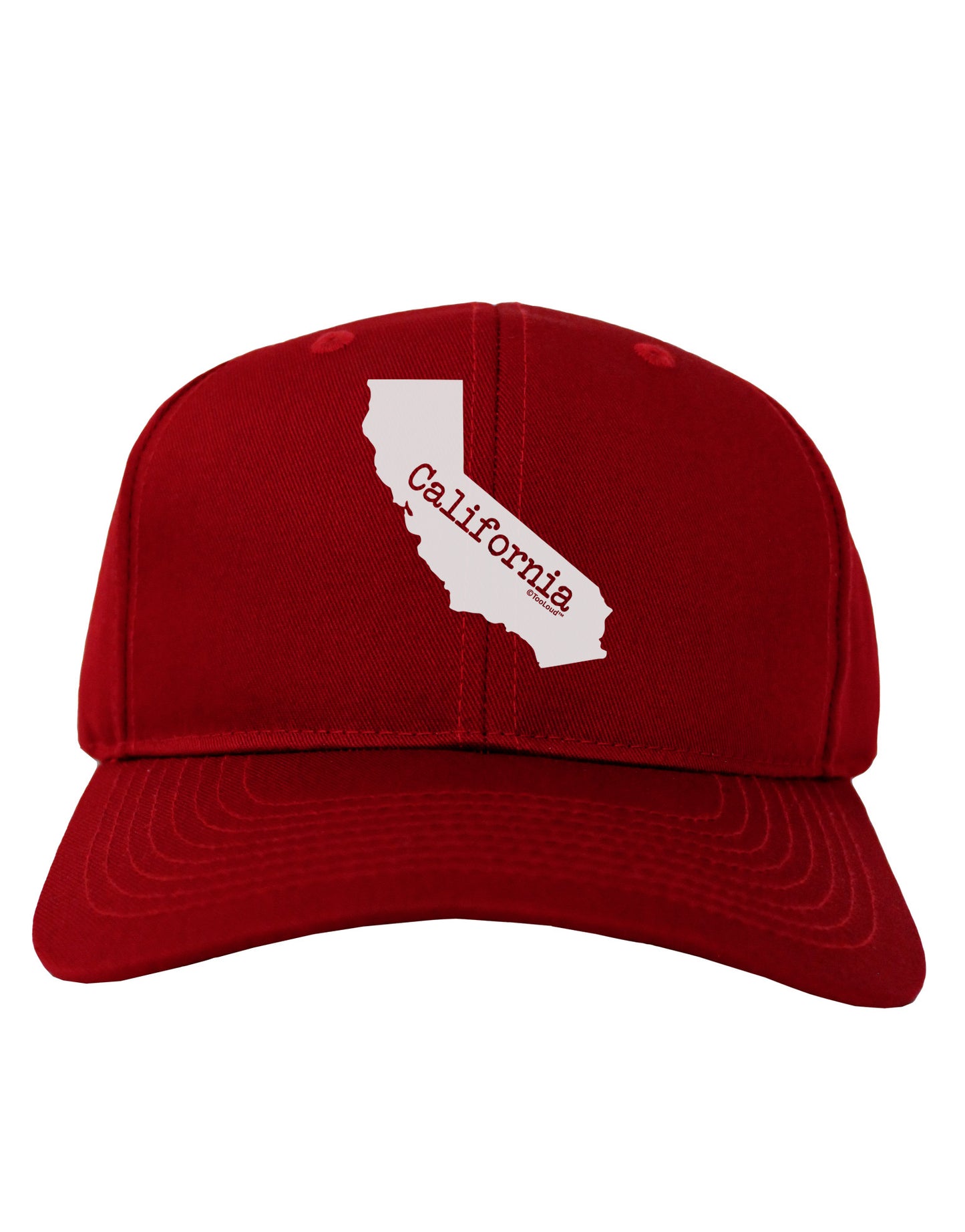 California - United States Shape Adult Dark Baseball Cap Hat by TooLoud-Baseball Cap-TooLoud-Red-One Size-Davson Sales