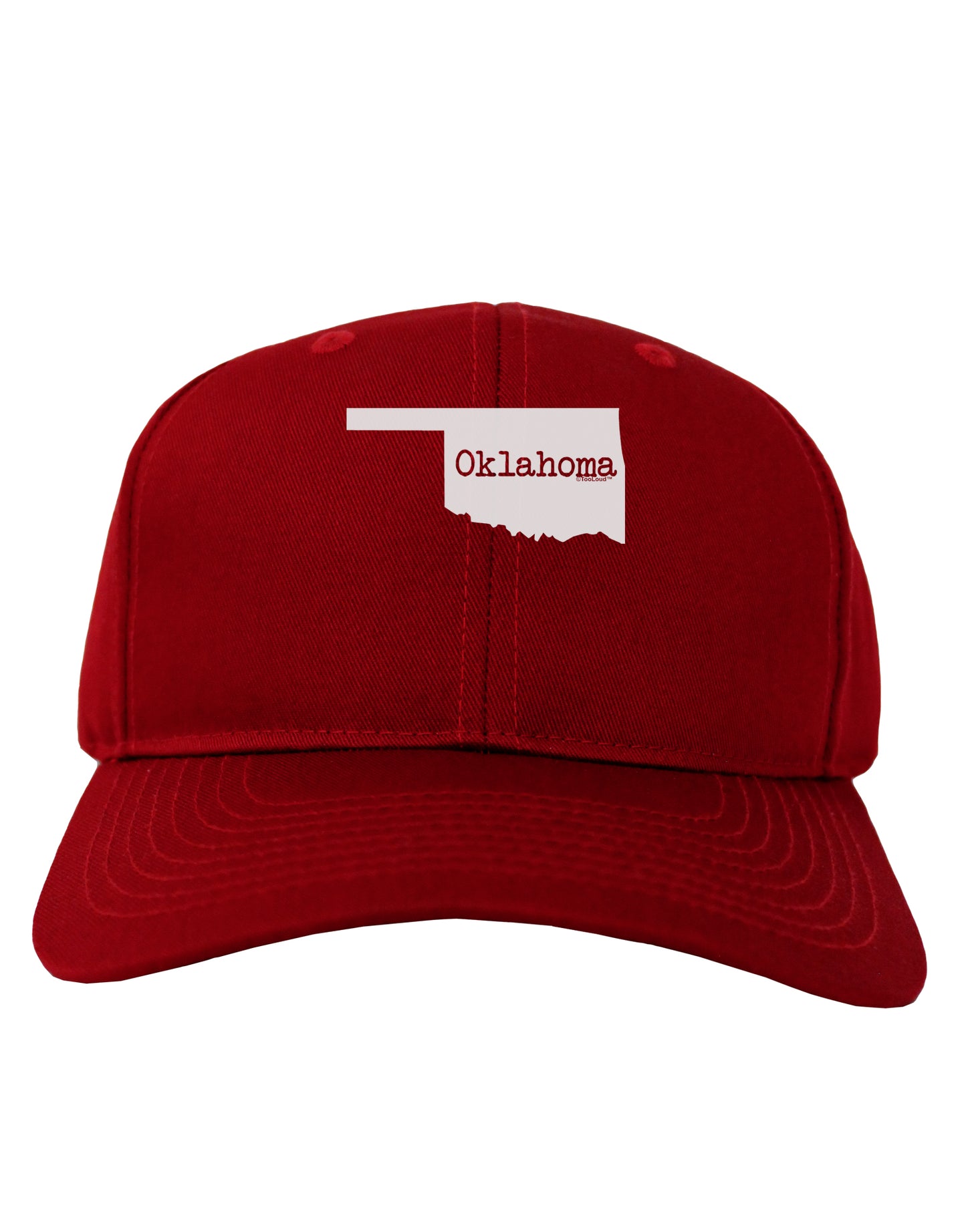 Oklahoma - United States Shape Adult Dark Baseball Cap Hat by TooLoud-Baseball Cap-TooLoud-Red-One Size-Davson Sales