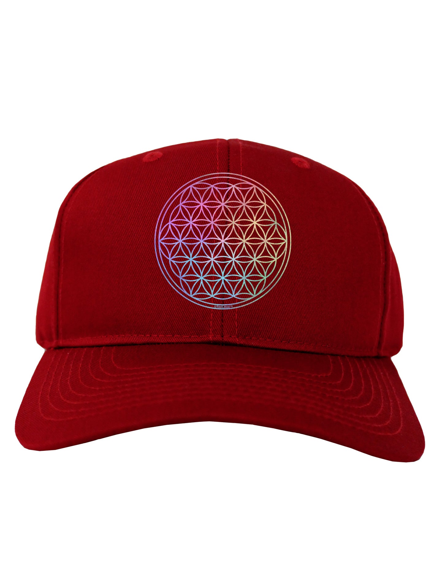 Flower of Life Circle Adult Dark Baseball Cap Hat-Baseball Cap-TooLoud-Red-One Size-Davson Sales