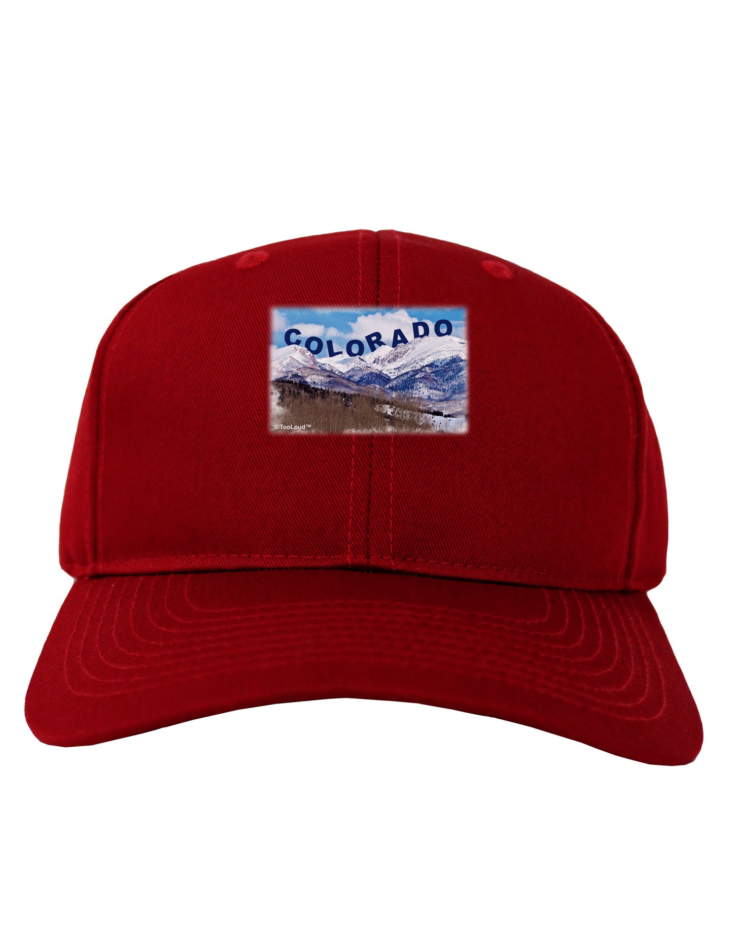 Pikes Peak Text Adult Dark Baseball Cap Hat-Baseball Cap-TooLoud-Red-One Size-Davson Sales