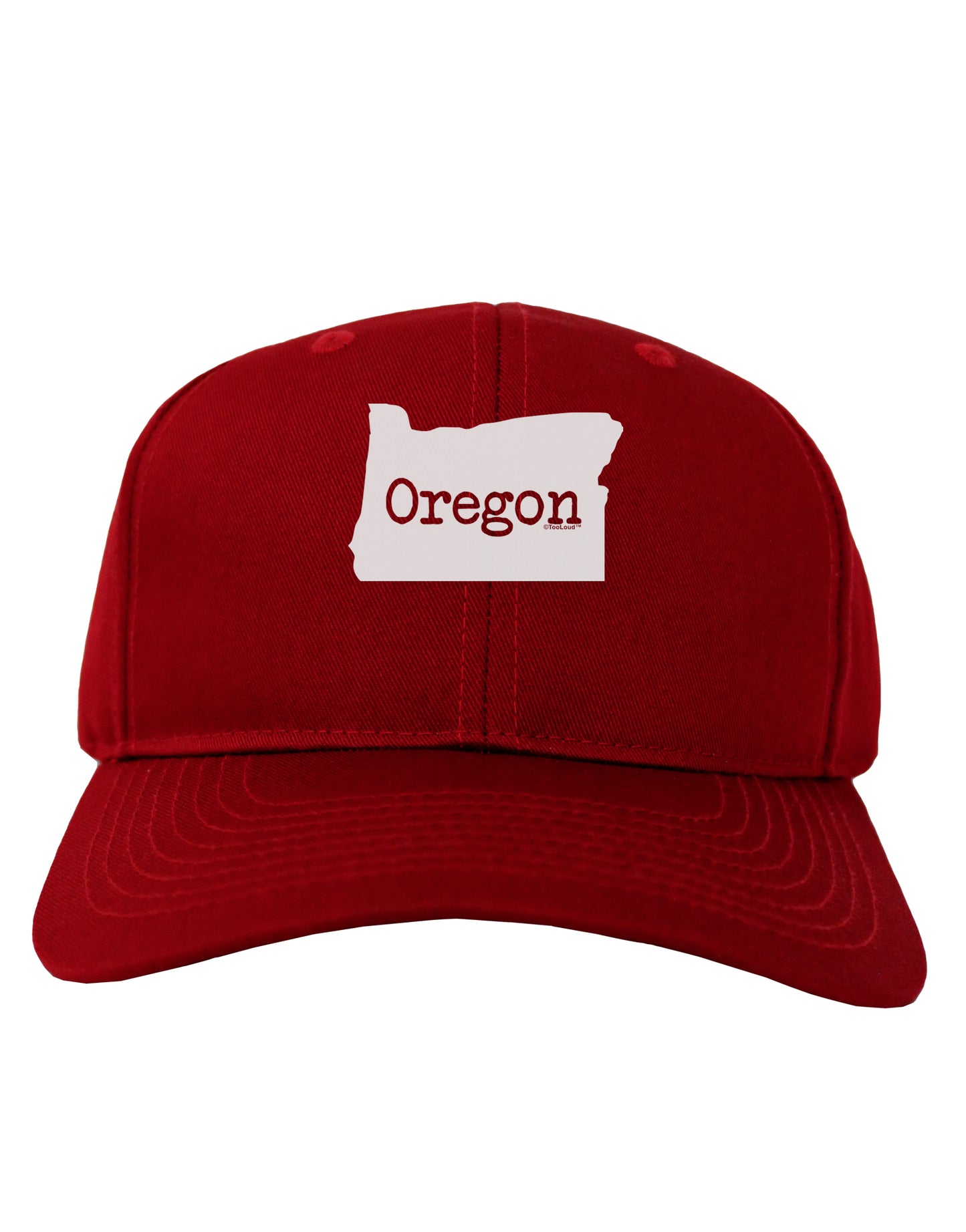 Oregon - United States Shape Adult Dark Baseball Cap Hat by TooLoud-Baseball Cap-TooLoud-Red-One Size-Davson Sales