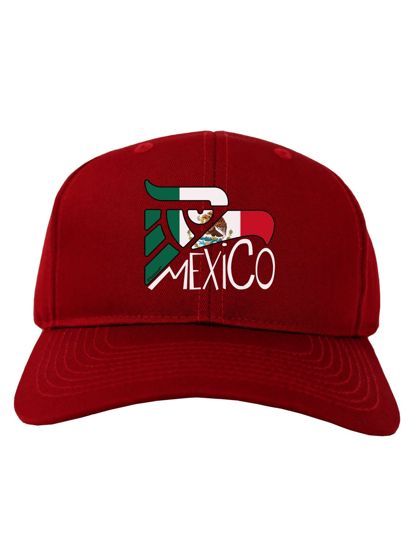 Mexico Eagle Symbol - Mexican Flag - Mexico Adult Dark Baseball Cap Hat by TooLoud-Baseball Cap-TooLoud-Red-One Size-Davson Sales