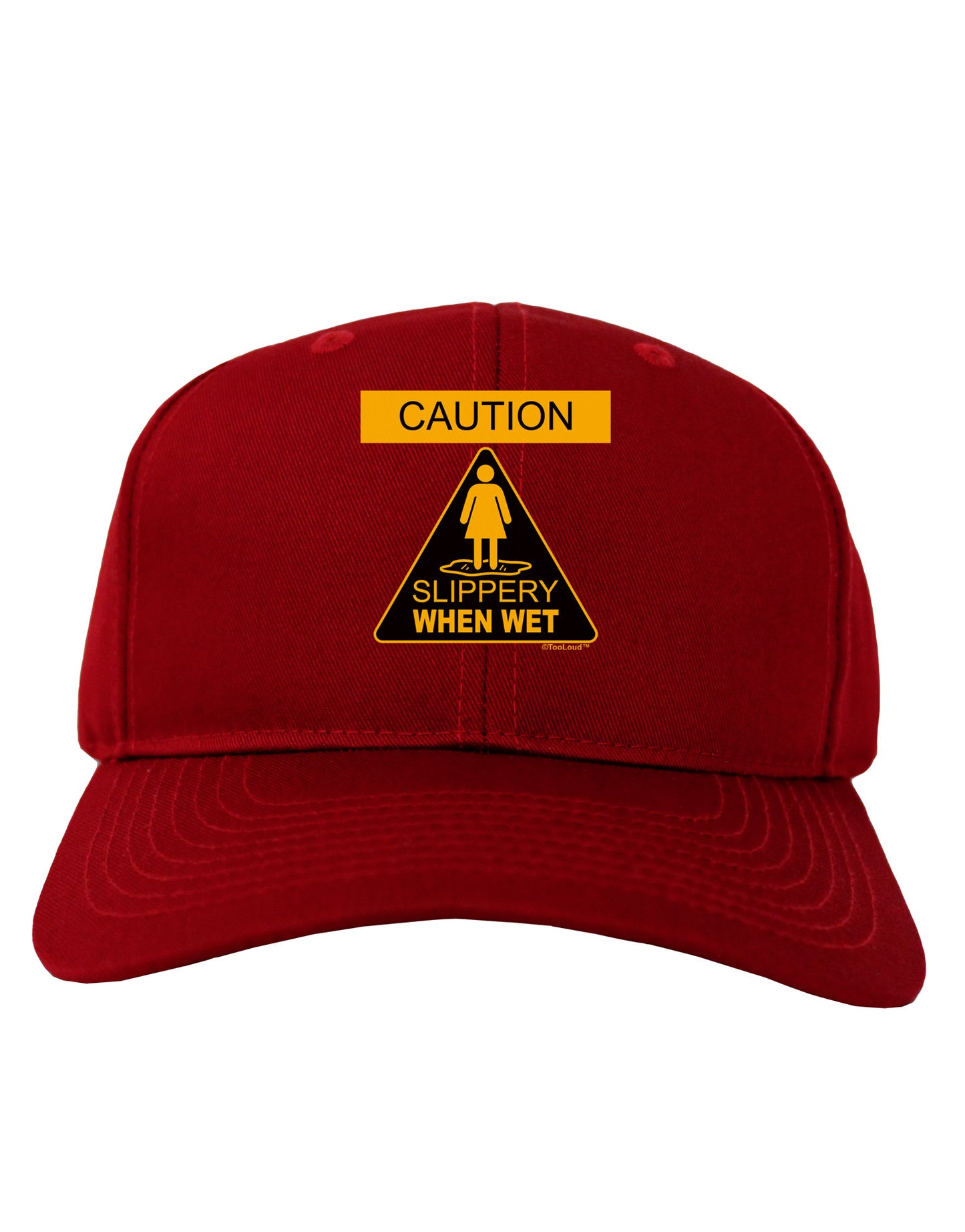 Slippery When Wet Adult Dark Baseball Cap Hat-Baseball Cap-TooLoud-Red-One Size-Davson Sales