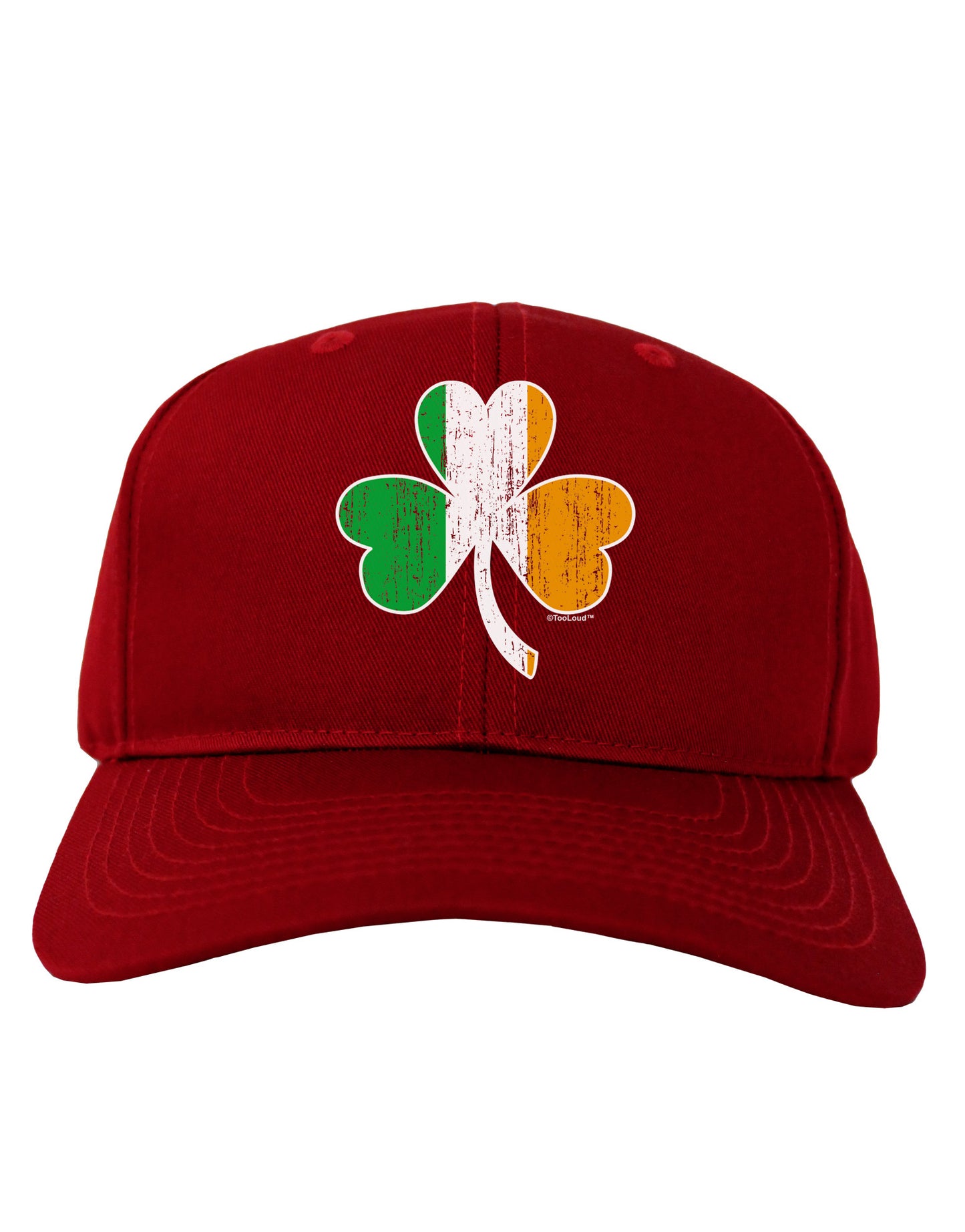 Irish Flag - Shamrock Distressed Adult Dark Baseball Cap Hat by TooLoud-Baseball Cap-TooLoud-Red-One Size-Davson Sales