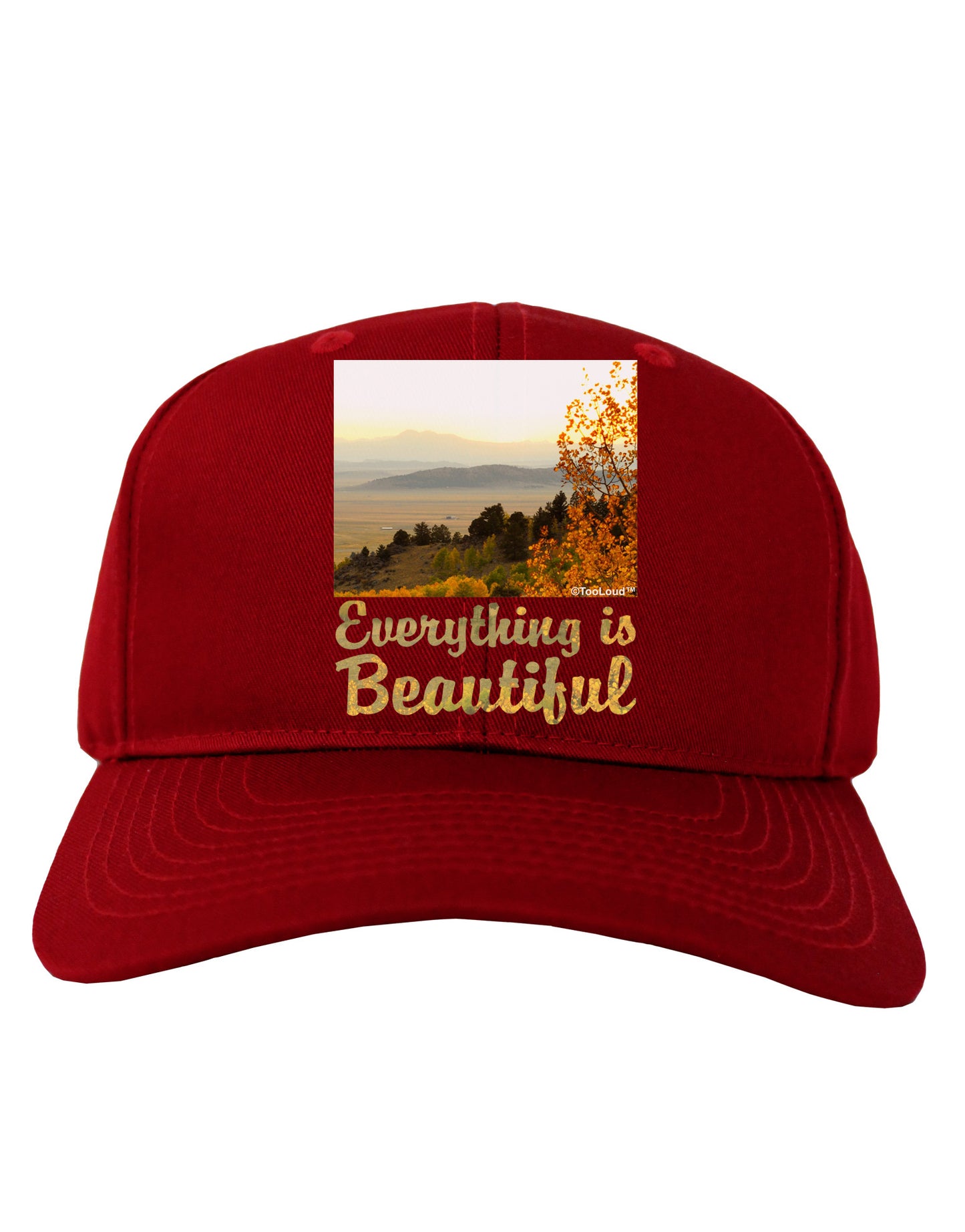 Everything is Beautiful - Sunrise Adult Dark Baseball Cap Hat by-Baseball Cap-TooLoud-Red-One Size-Davson Sales