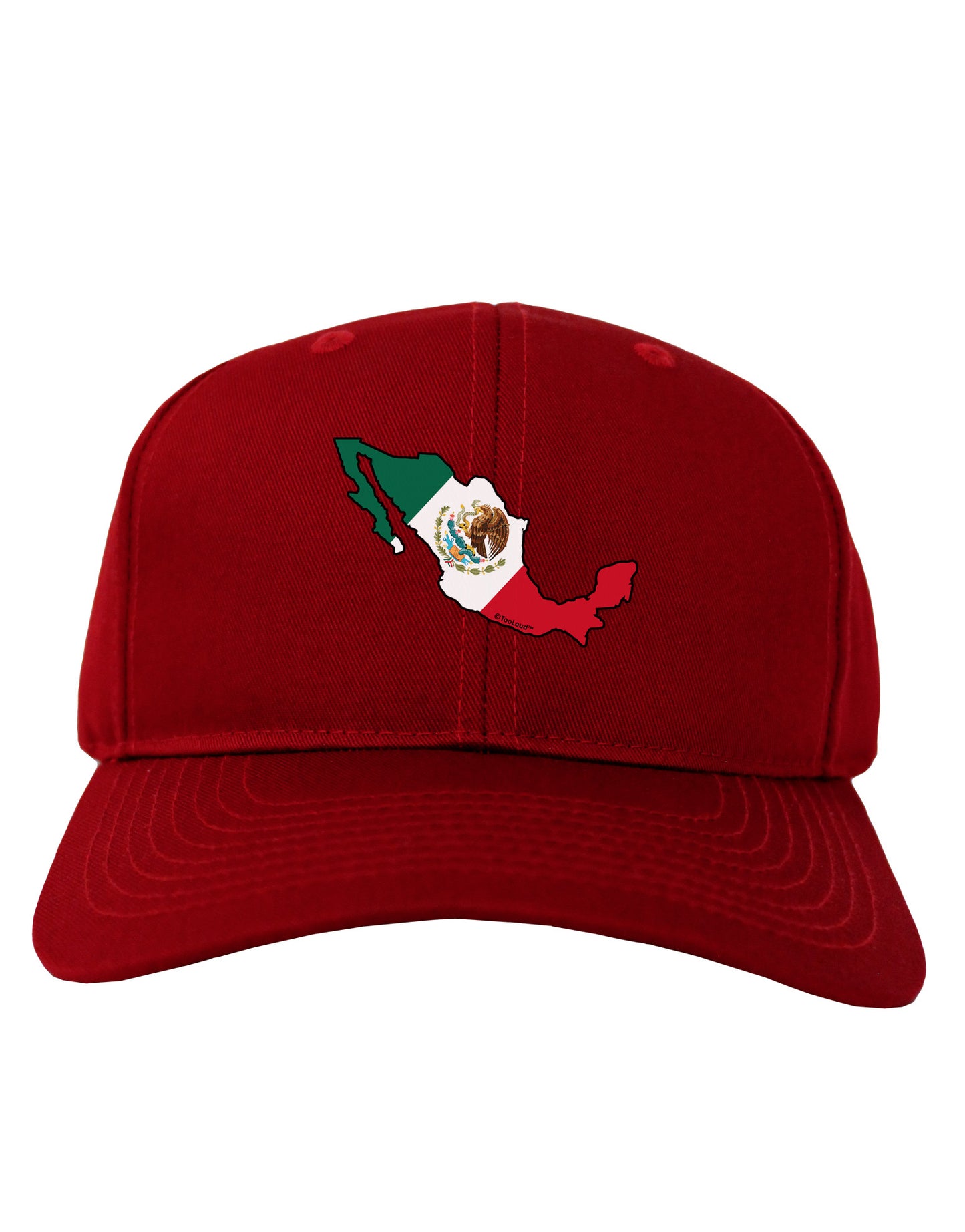 Mexico Outline - Mexican Flag Adult Dark Baseball Cap Hat by TooLoud-Baseball Cap-TooLoud-Red-One Size-Davson Sales