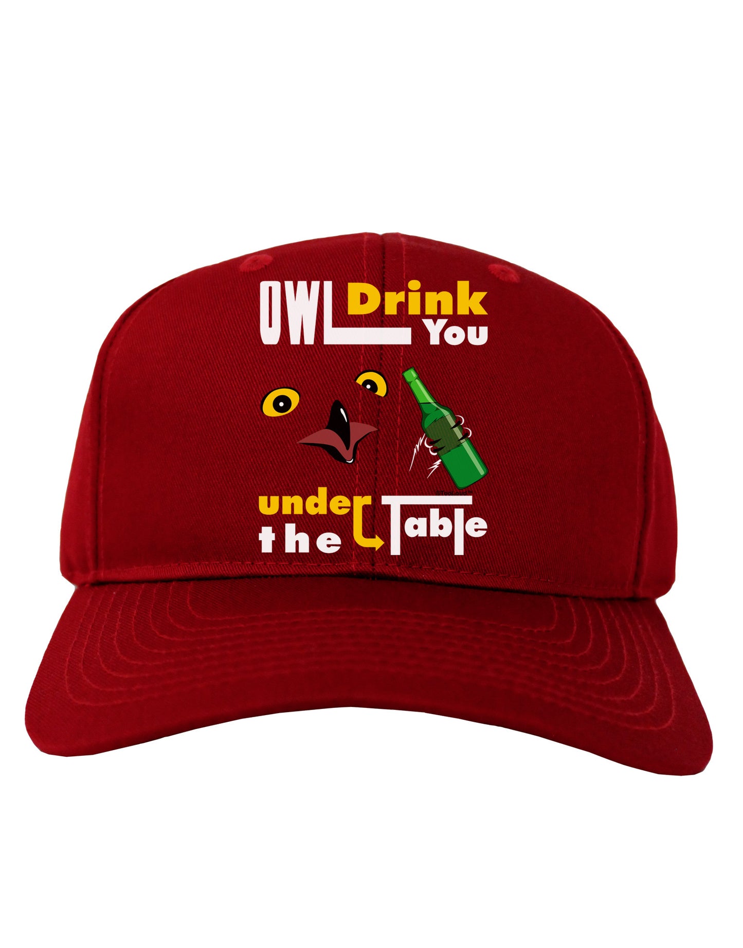 Owl Drink You Under the Table Adult Dark Baseball Cap Hat-Baseball Cap-TooLoud-Red-One Size-Davson Sales