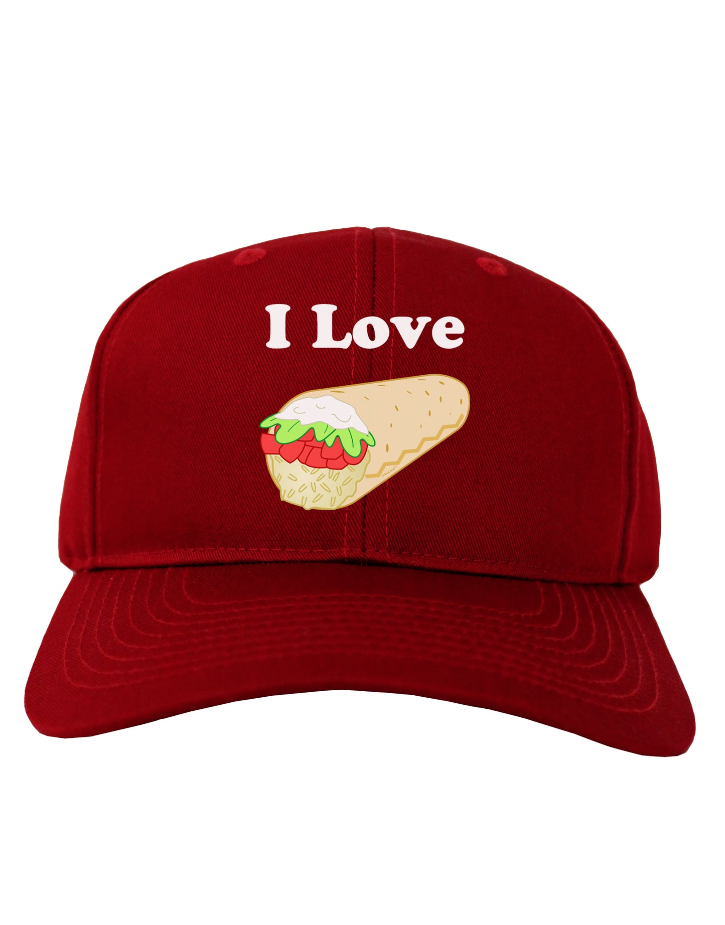 I Love Burritos - Funny Food Adult Dark Baseball Cap Hat-Baseball Cap-TooLoud-Red-One Size-Davson Sales