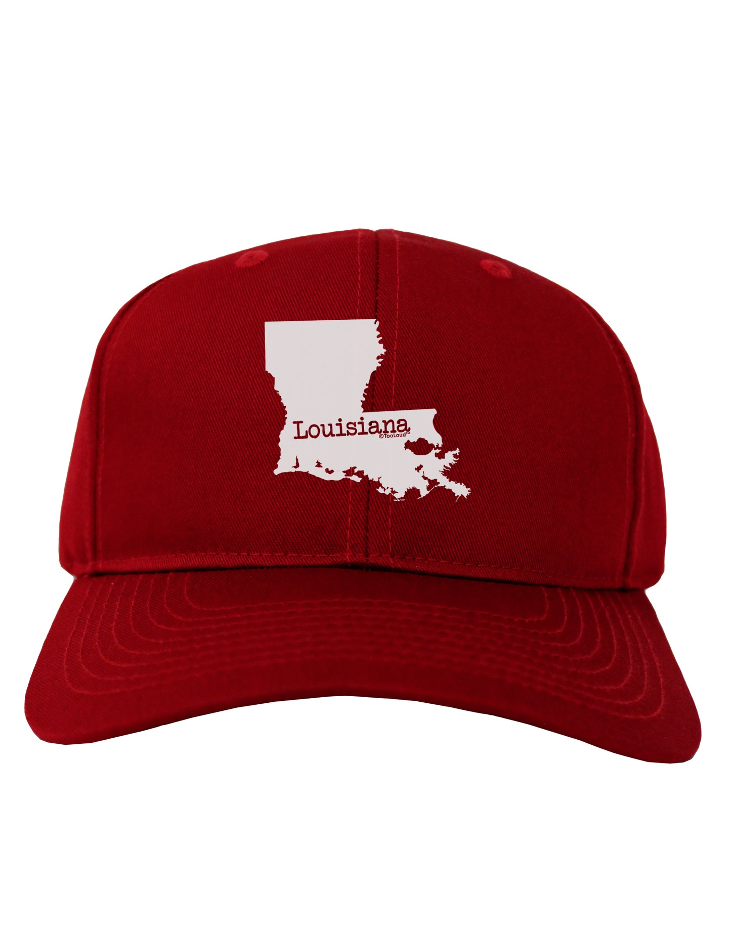 Louisiana - United States Shape Adult Dark Baseball Cap Hat by TooLoud-Baseball Cap-TooLoud-Red-One Size-Davson Sales