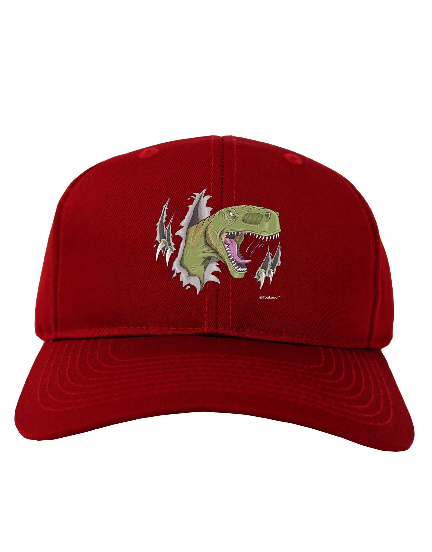Green Dinosaur Breaking Free Adult Dark Baseball Cap Hat by TooLoud-Baseball Cap-TooLoud-Red-One Size-Davson Sales