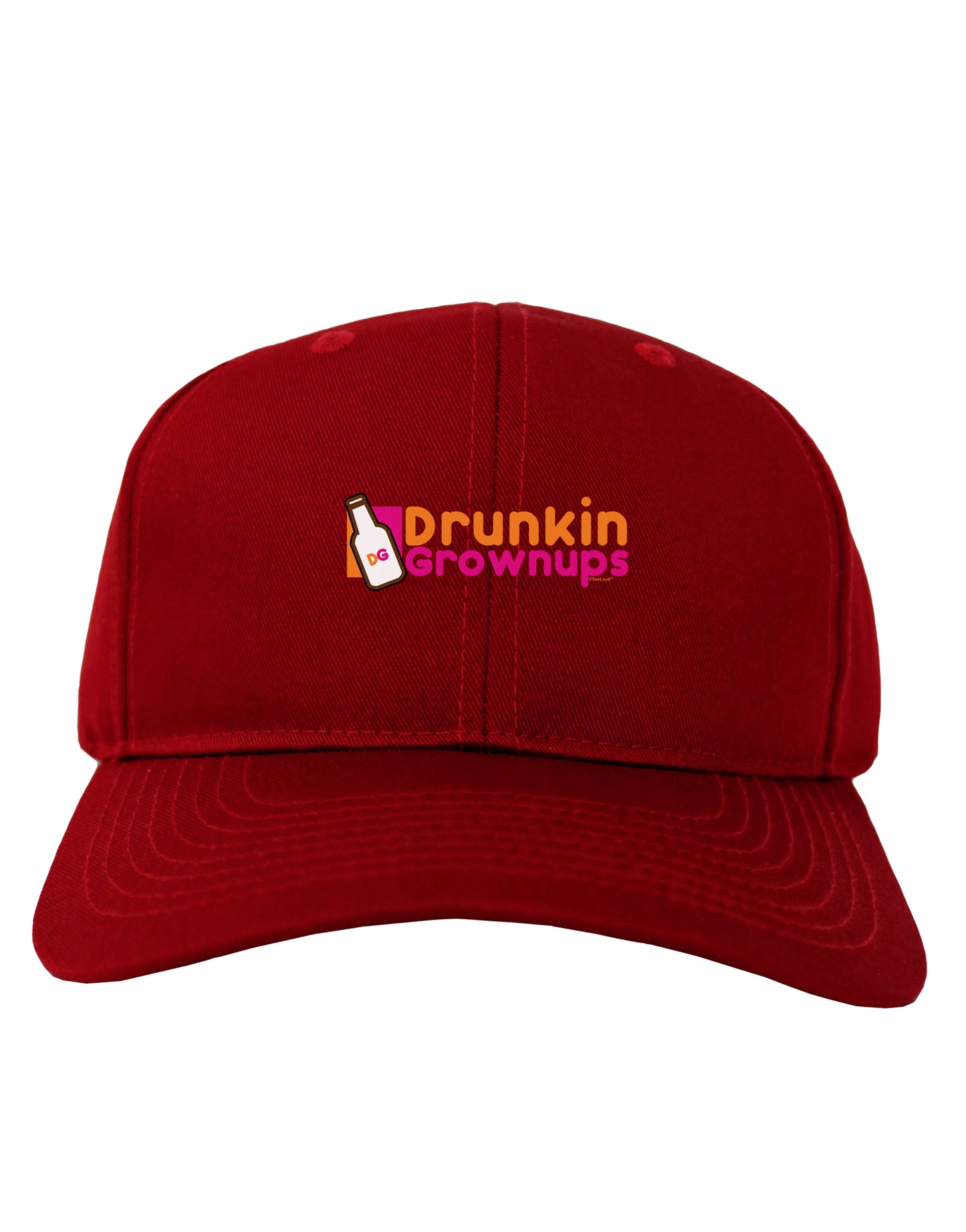 Drunken Grown ups Funny Drinking Adult Dark Baseball Cap Hat by TooLoud-Baseball Cap-TooLoud-Red-One Size-Davson Sales